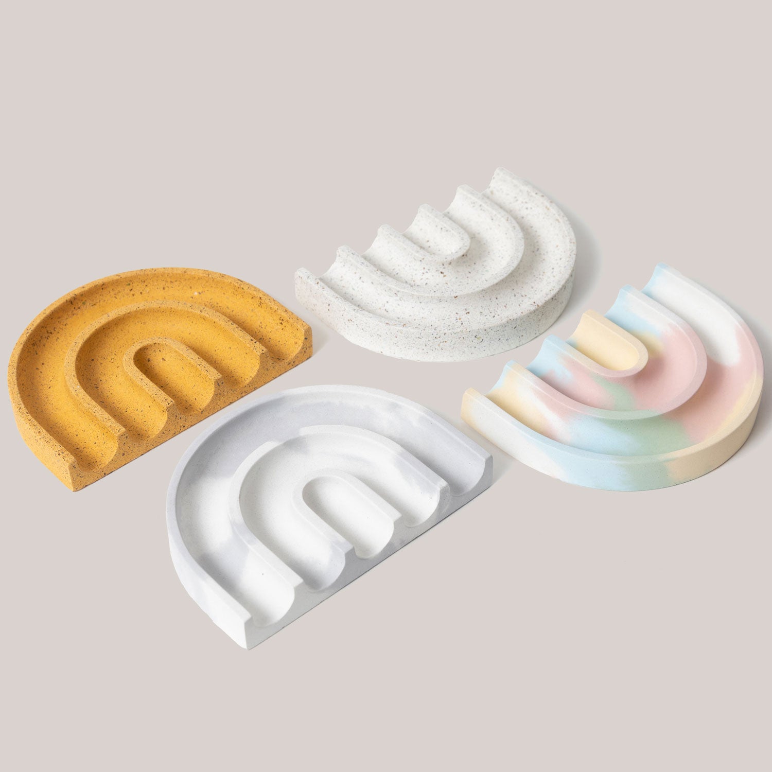 Sponge Rest | White Terrazzo Soap Dishes + Sponge Rests Pretti.Cool - Atelier Saucier