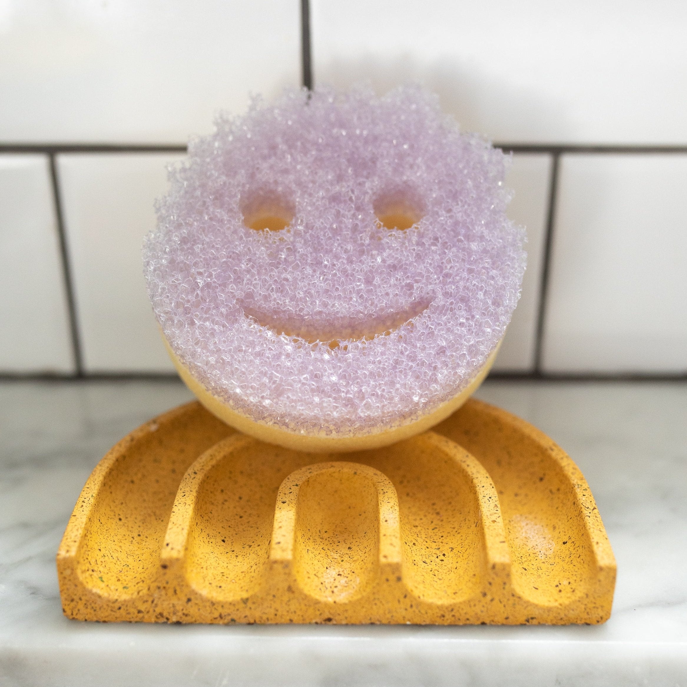 Sponge Rest | Marigold Terrazzo Soap Dishes + Sponge Rests Pretti.Cool - Atelier Saucier