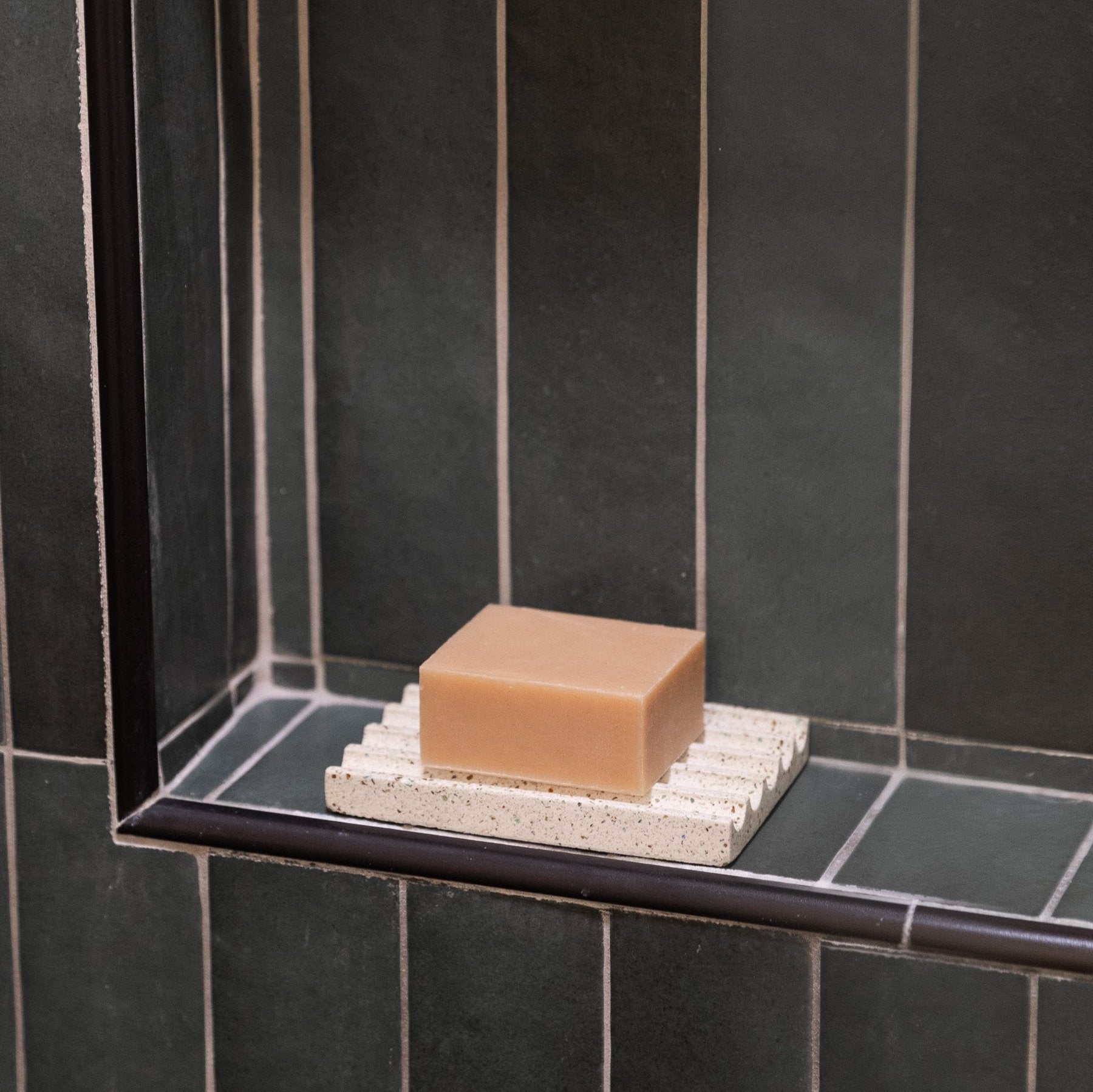 Soap Dish | White Terrazzo Soap Dishes + Sponge Rests Pretti.Cool - Atelier Saucier