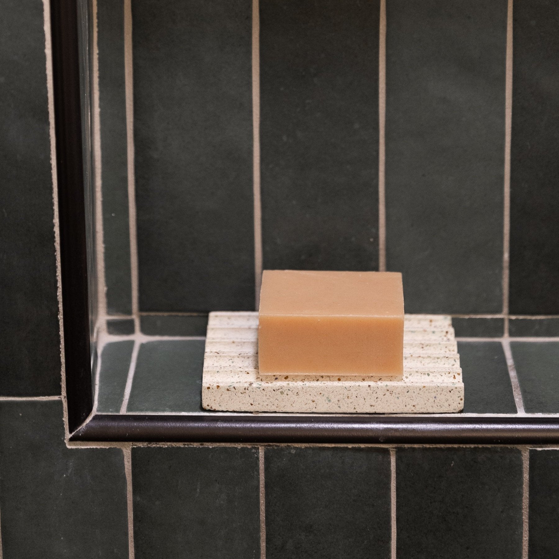 Soap Dish | White Terrazzo Soap Dishes + Sponge Rests Pretti.Cool - Atelier Saucier