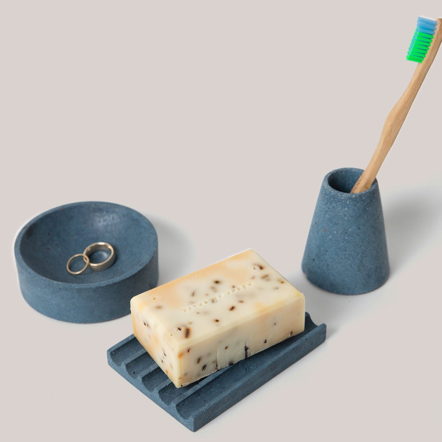 Soap Dish | Cobalt Terrazzo Soap Dishes + Sponge Rests Pretti.Cool - Atelier Saucier