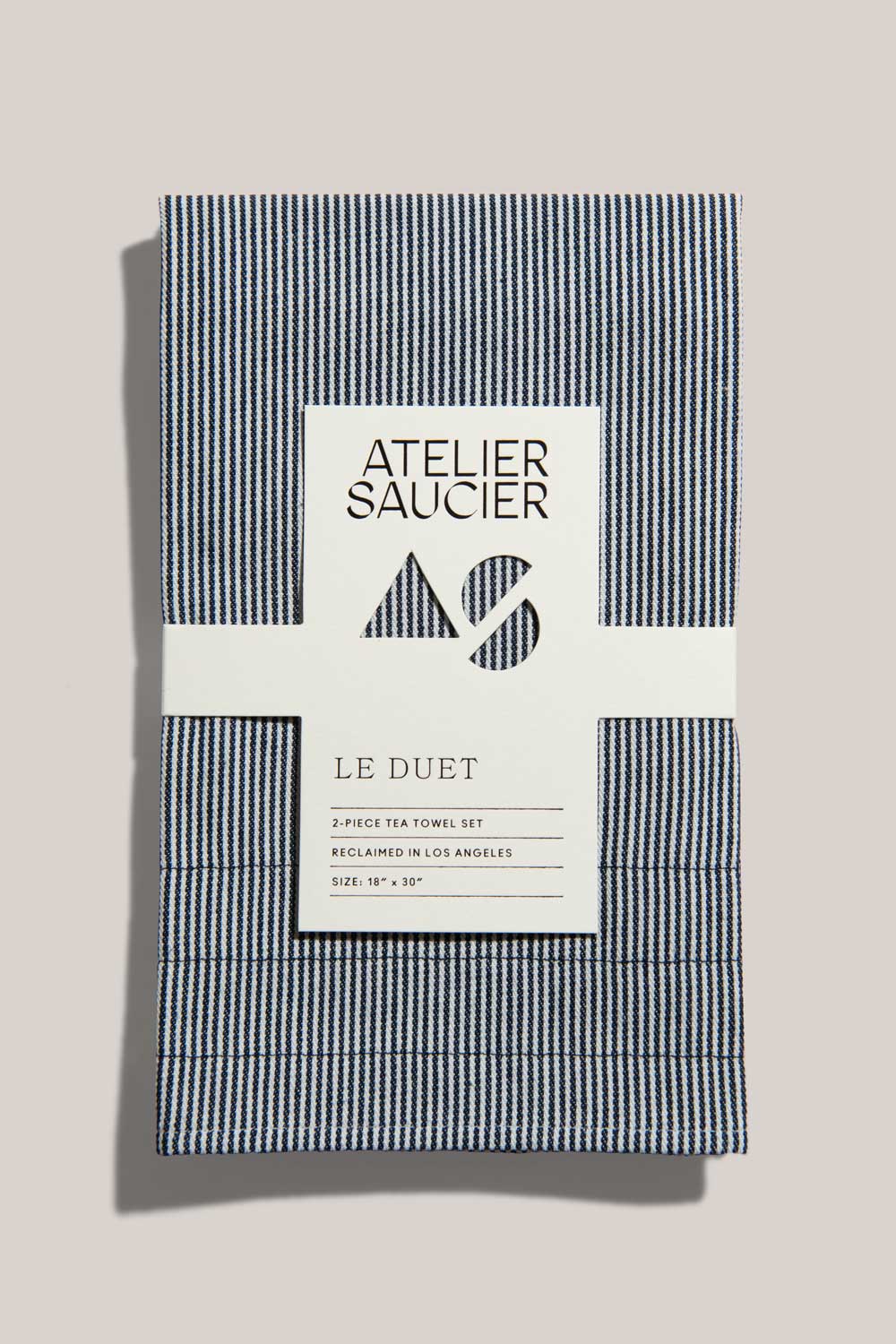 Atelier Saucier Noche Dish Towels Set of 4 Black Waffle Cotton