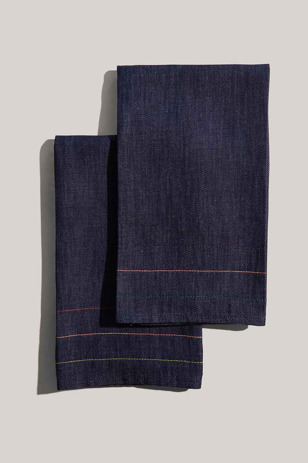 Denim Jewel Tea Towels | Set of 2 TEA TOWELS ATELIER SAUCIER - Atelier Saucier