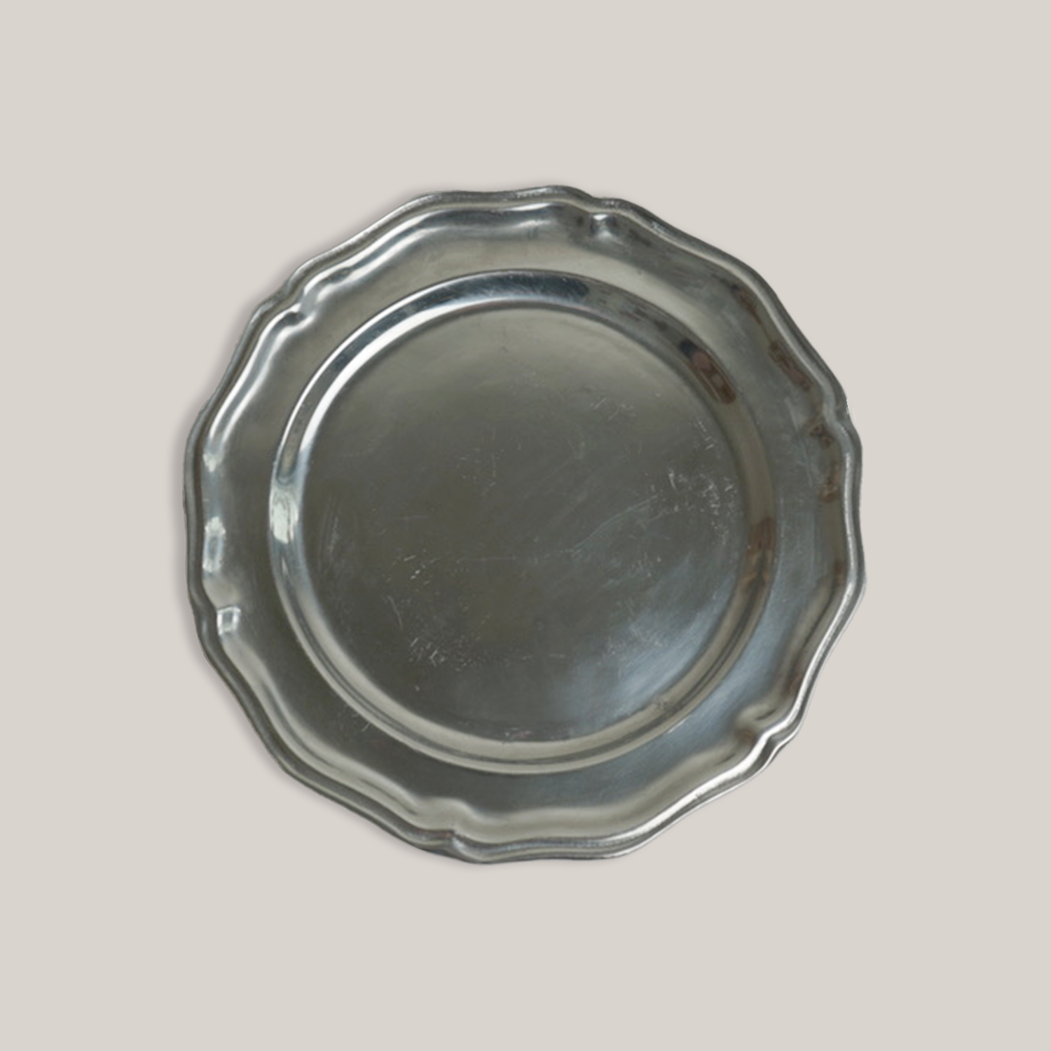 Wavy Edge Pewter Dinner Plate Plates ATELIER SAUCIER - Atelier Saucier