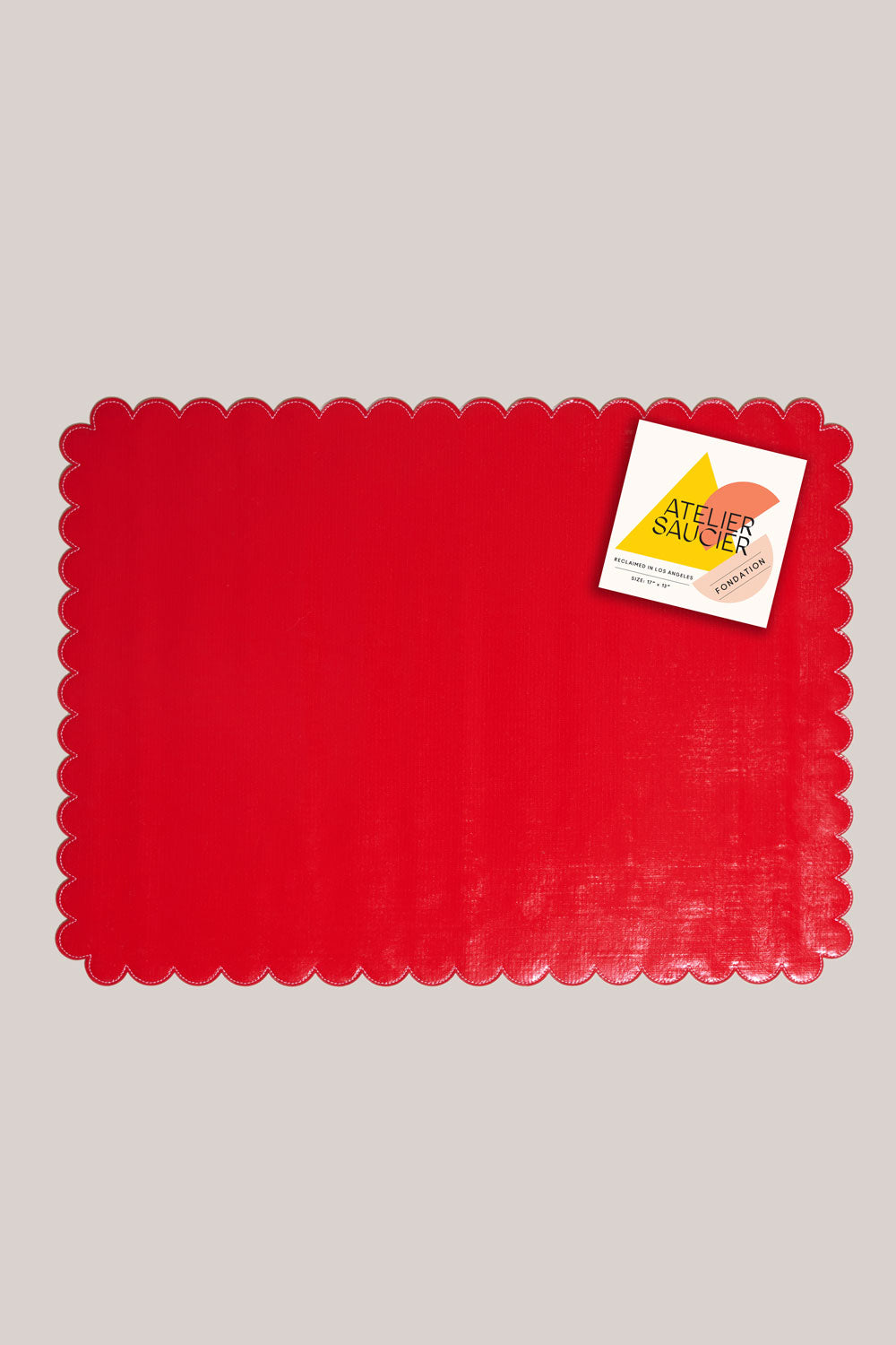 Red Hot Oilcloth Placemat PLACEMATS ATELIER SAUCIER - Atelier Saucier