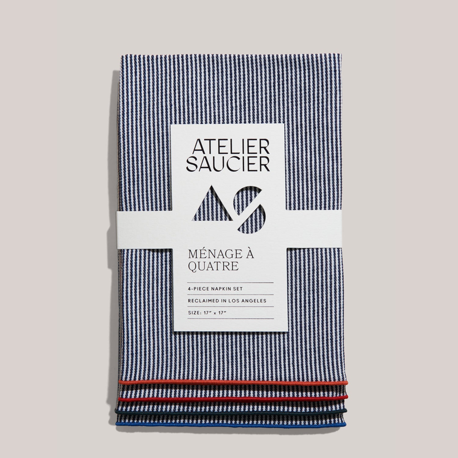 Americana Stripe Napkins | Set of 4 NAPKINS ATELIER SAUCIER - Atelier Saucier