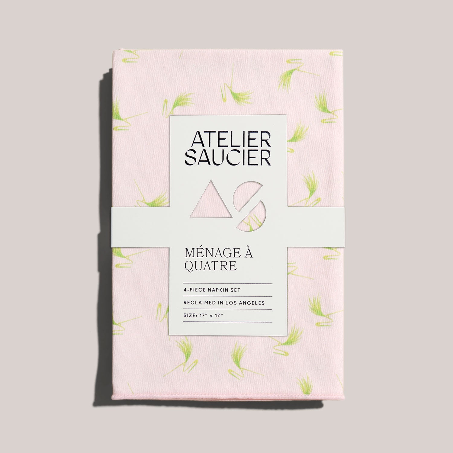 Flamingo Pin Napkins | Set of 4 NAPKINS ATELIER SAUCIER - Atelier Saucier