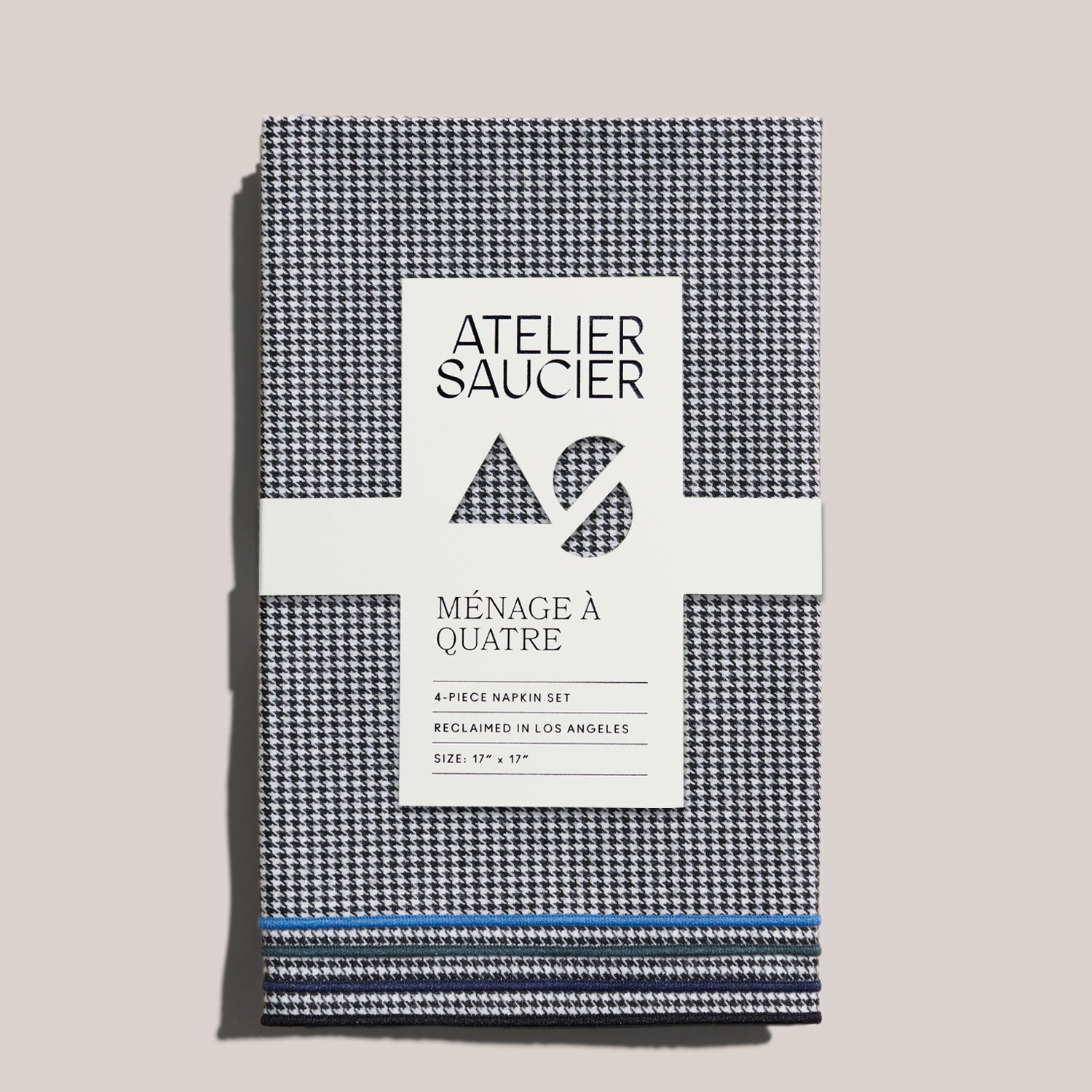 Noir Royale Napkins | Set of 4 NAPKINS ATELIER SAUCIER - Atelier Saucier