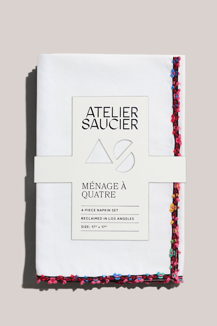 Fleur de Blanc Napkins | Set of 4 NAPKINS ATELIER SAUCIER - Atelier Saucier