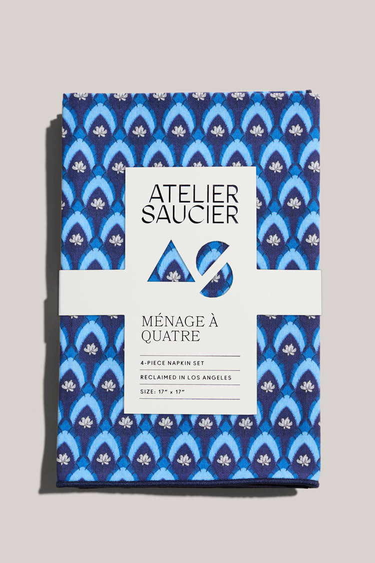 Fleur de Bleu Napkins | Set of 4 NAPKINS ATELIER SAUCIER - Atelier Saucier