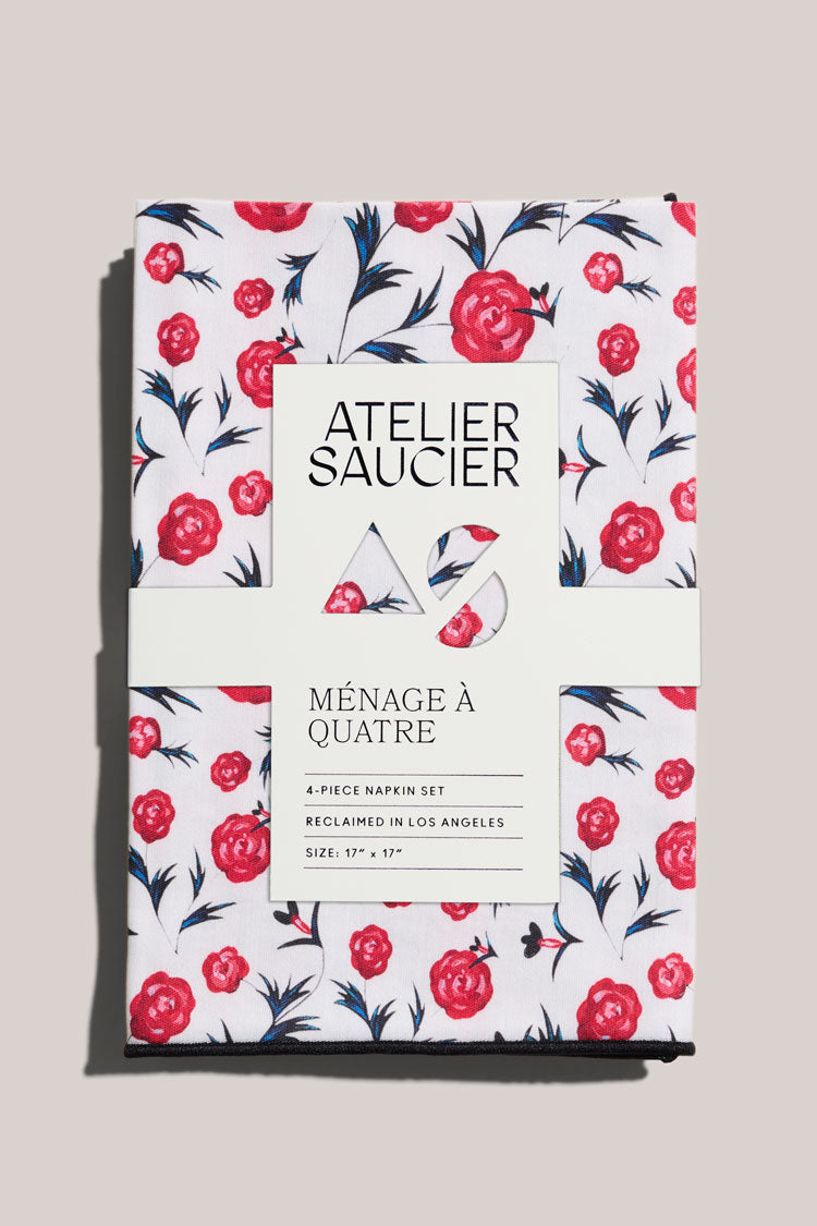Rose Rouge Napkins NAPKINS ATELIER SAUCIER - Atelier Saucier