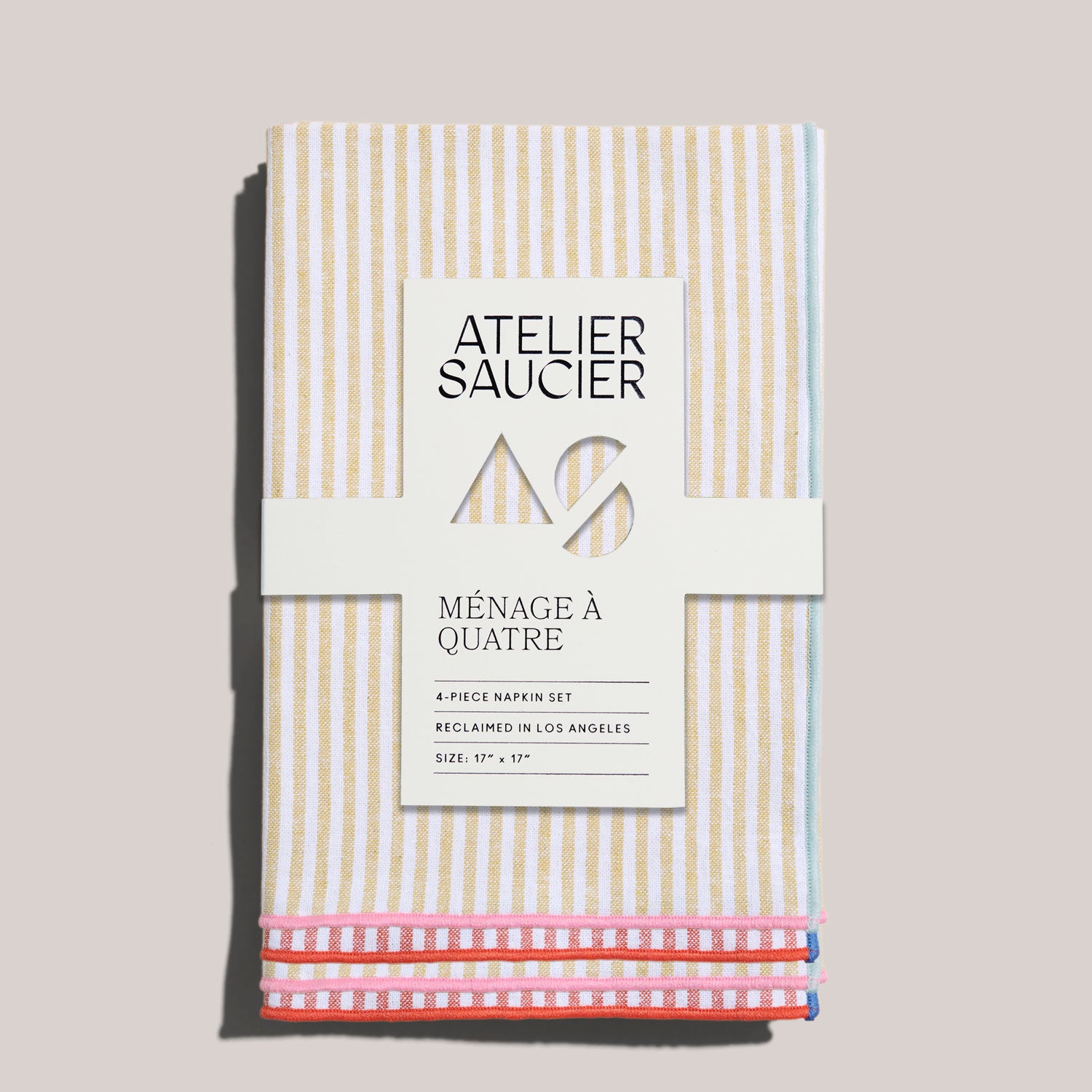 Carnival Stripe Napkins | Set of 4 NAPKINS ATELIER SAUCIER - Atelier Saucier