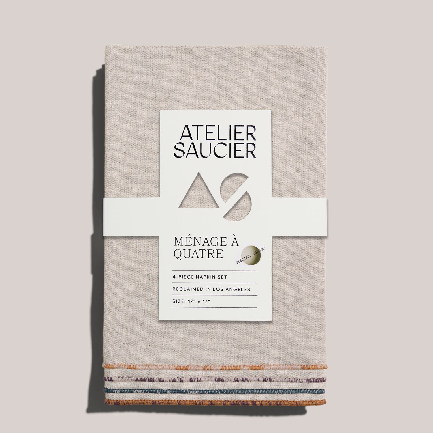 Electric Bowery x ATELIER SAUCIER Napkins | Set of 4 NAPKINS ATELIER SAUCIER - Atelier Saucier