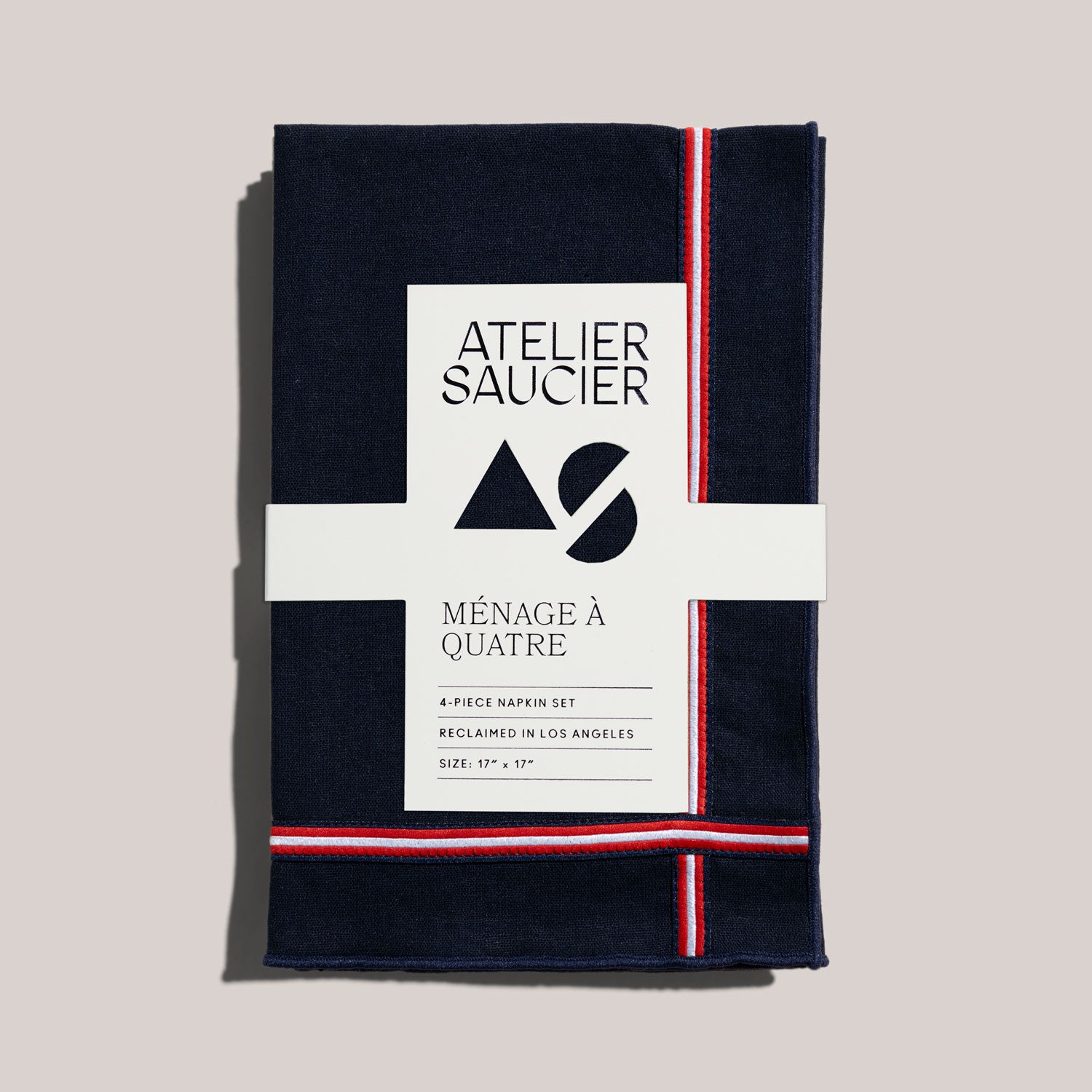 University Stripe Napkins | Set of 4 NAPKINS ATELIER SAUCIER - Atelier Saucier