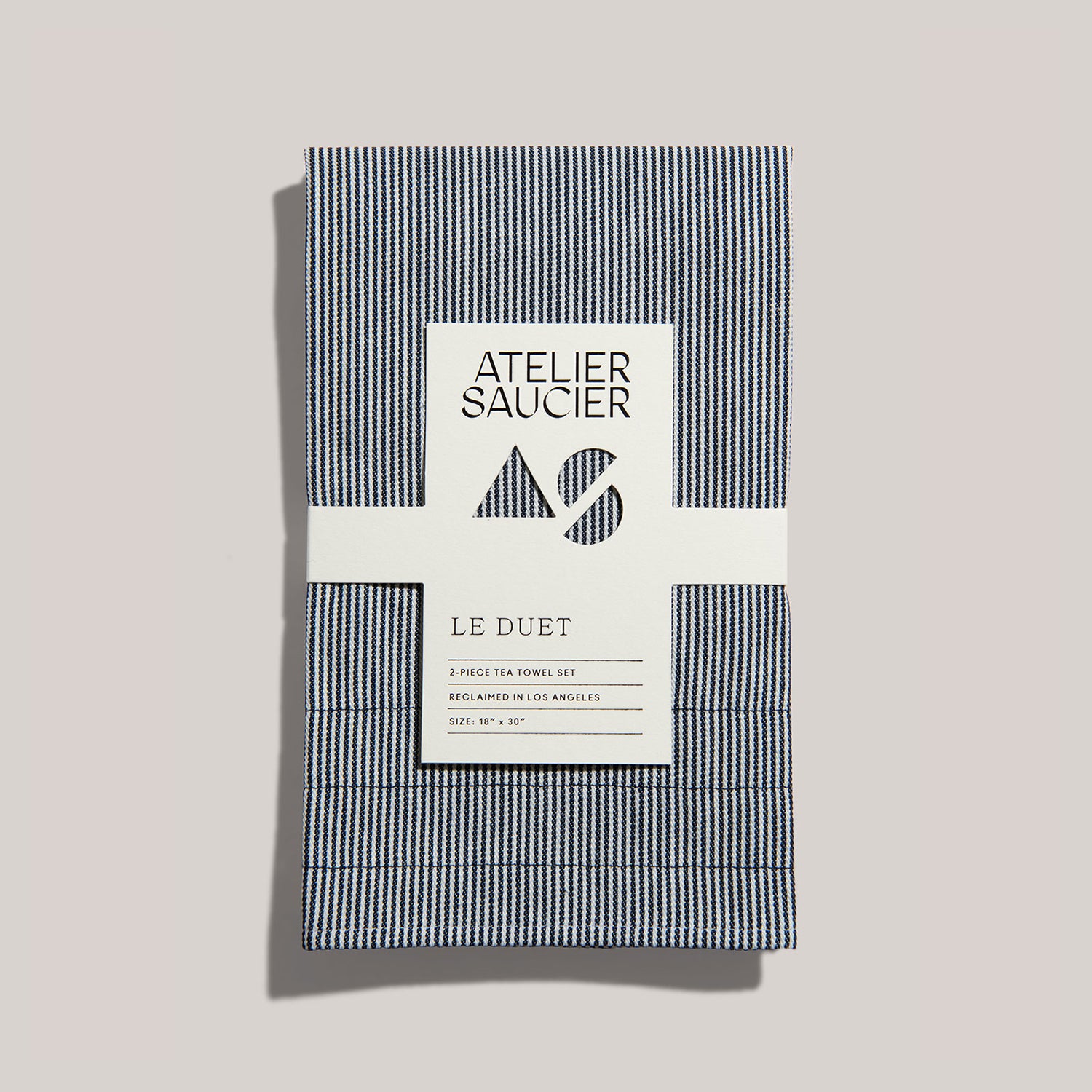 Hickory Stripe Tea Towels | Set of 2 TEA TOWELS ATELIER SAUCIER - Atelier Saucier