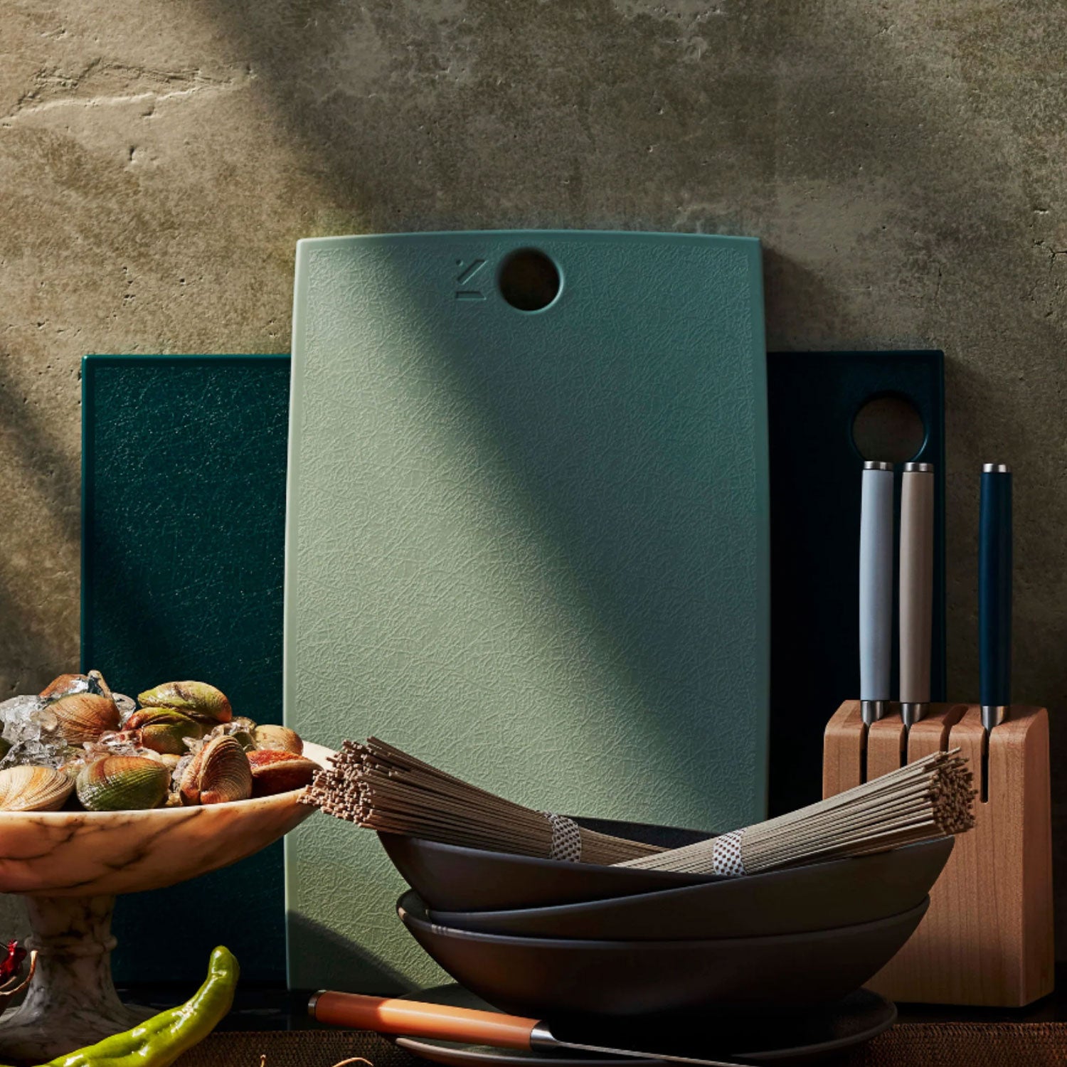 The Big + Small Cutting Board Duo Prepware Material - Atelier Saucier