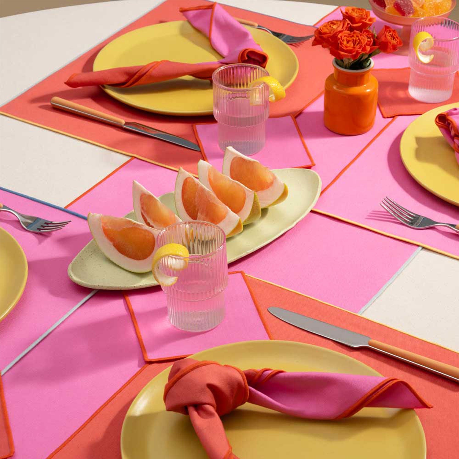 Lollipop Twill Table Runner TABLE RUNNERS ATELIER SAUCIER - Atelier Saucier