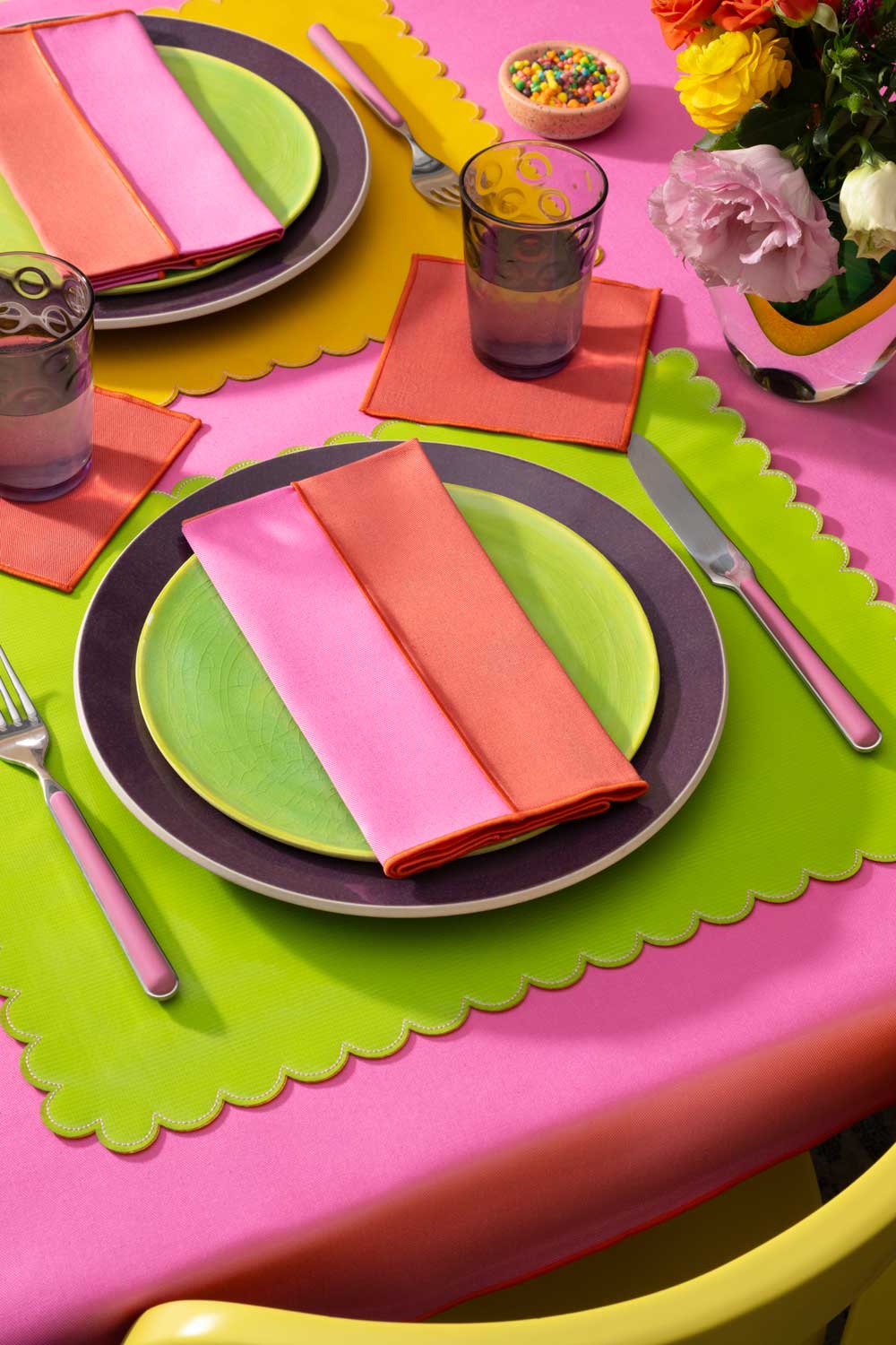 Lollipop Twill Tablecloth TABLECLOTHS ATELIER SAUCIER - Atelier Saucier