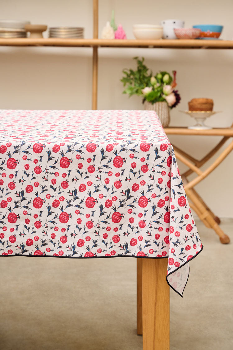 Rose Rouge Tablecloth TABLECLOTHS ATELIER SAUCIER - Atelier Saucier