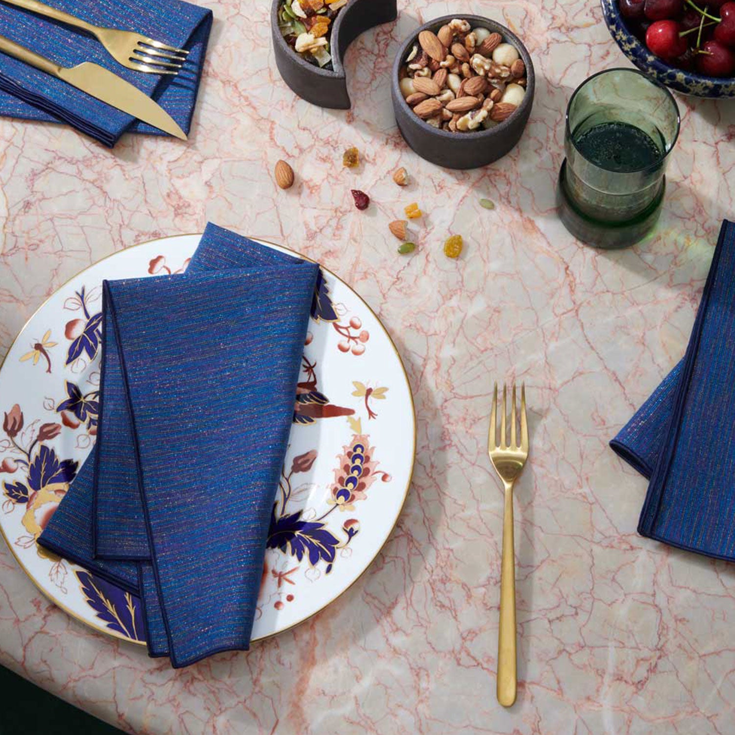 Sapphire Linen Napkins | Set of 4 NAPKINS ATELIER SAUCIER - Atelier Saucier