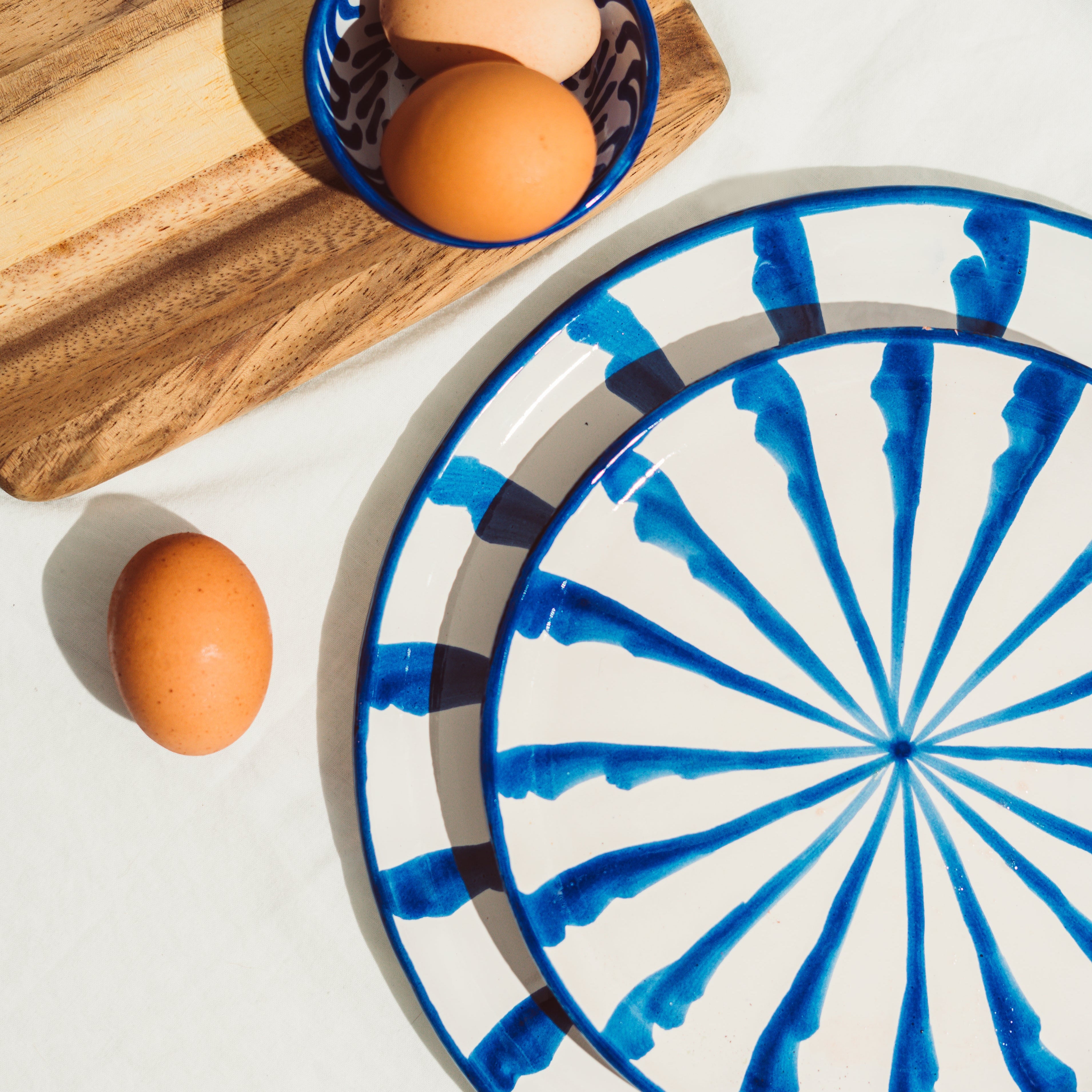 Hand-Painted Salad Plate | Traditional Blue ACCESSORIE Pomelo Casa - Atelier Saucier