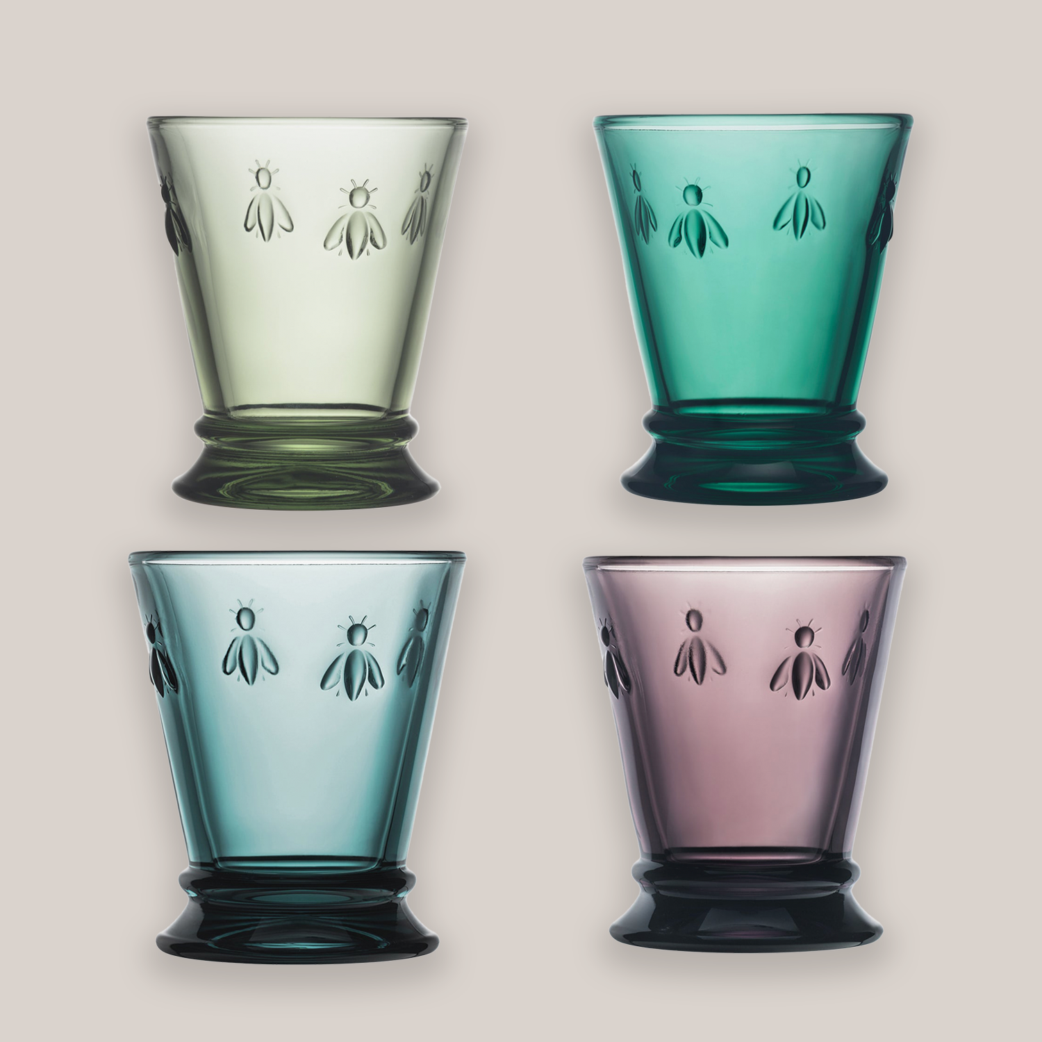 Bee Tumbler, Assorted Colors | Set of 4 Drinkware La Rochere NA - Atelier Saucier