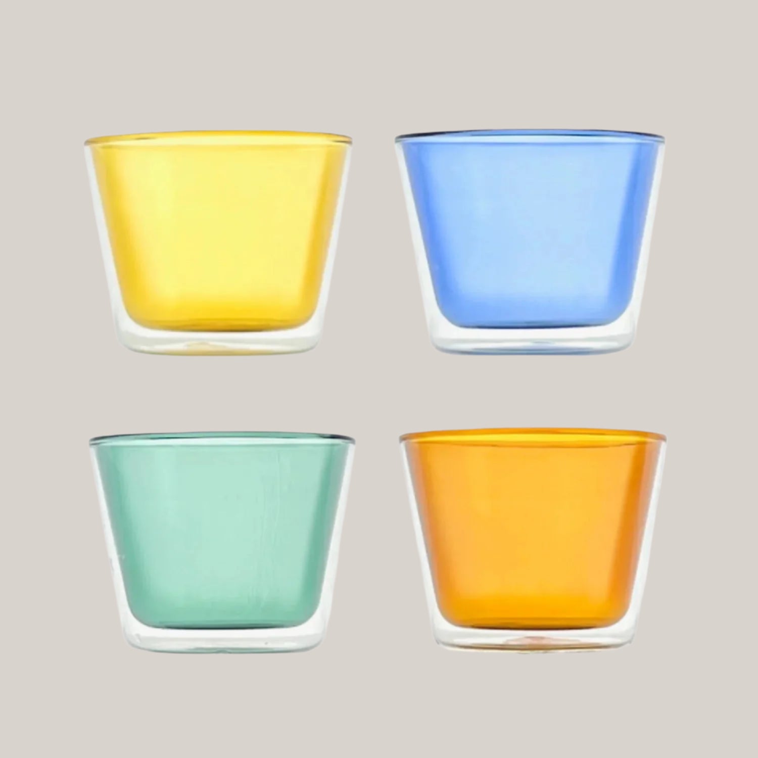 Rocks Double-Wall Multi-Color Glasses Set Drinkware Cloudnola - Atelier Saucier