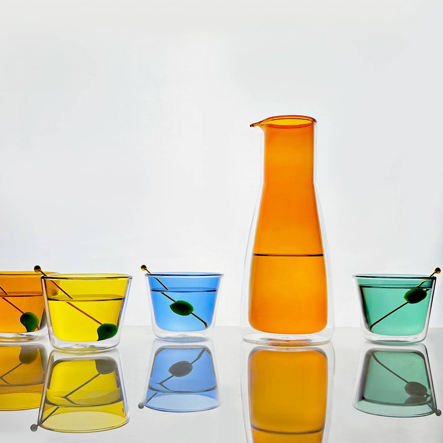 Rocks Double-Wall Carafe | Orange Pitchers Cloudnola - Atelier Saucier