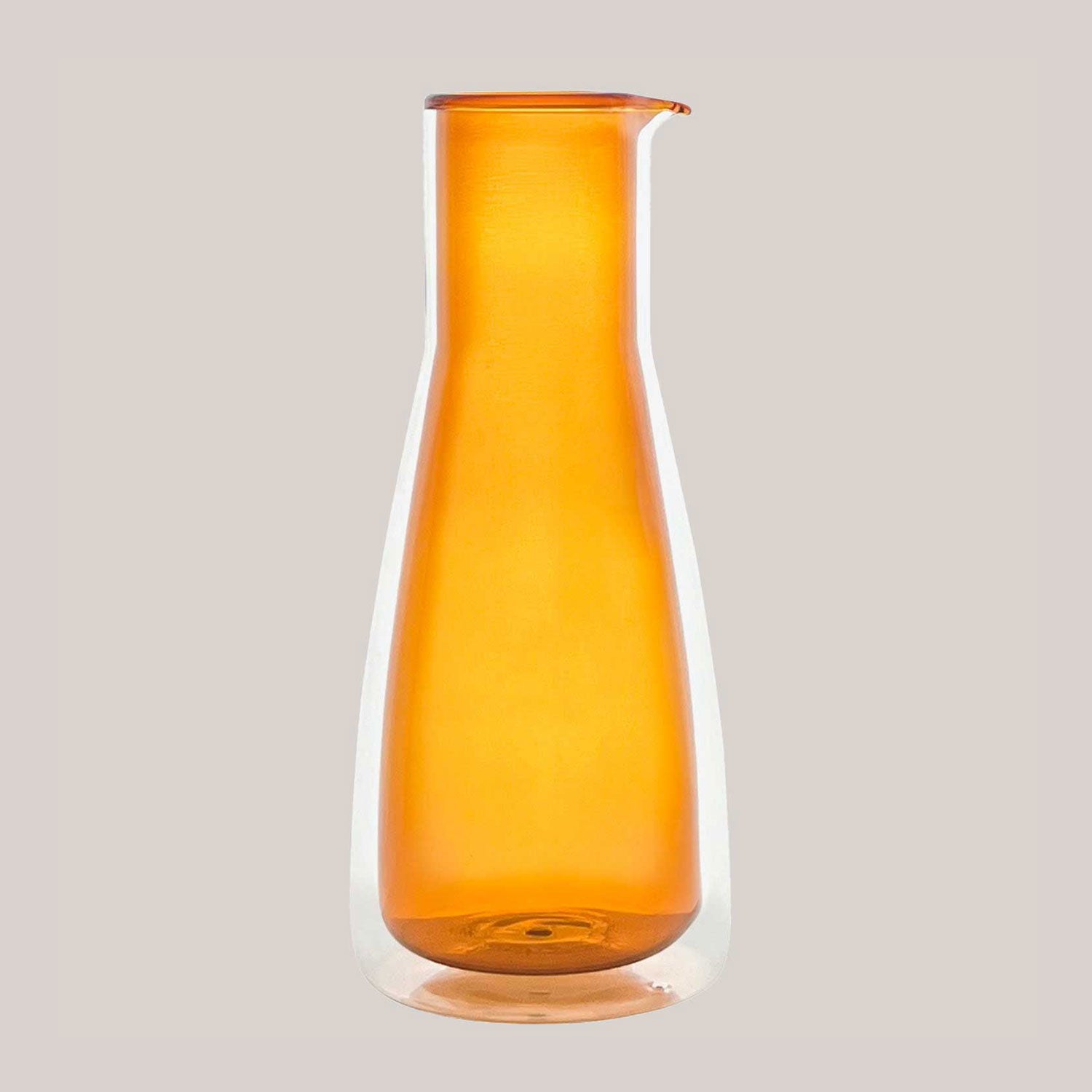 Rocks Double-Wall Carafe | Orange Pitchers + Carafes Cloudnola - Atelier Saucier