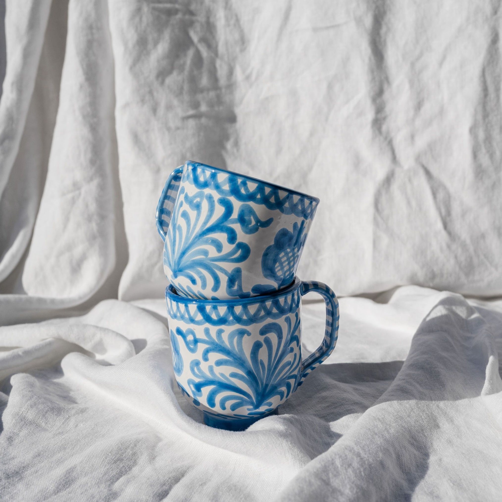 Hand-Painted Mug | Sky Blue Drinkware Pomelo Casa - Atelier Saucier