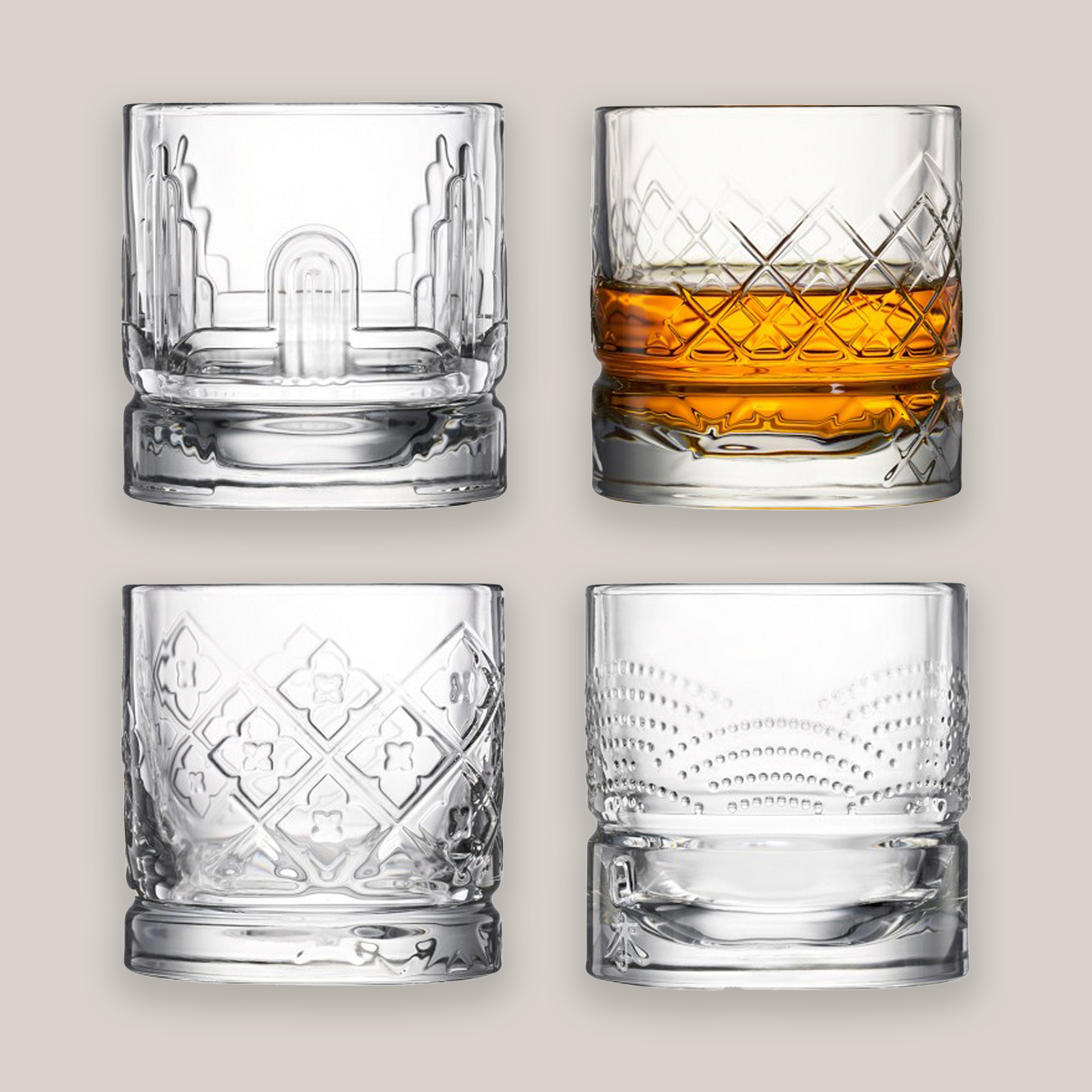 Dandy Whiskey Glasses | Set of 4 Drinkware La Rochere NA - Atelier Saucier