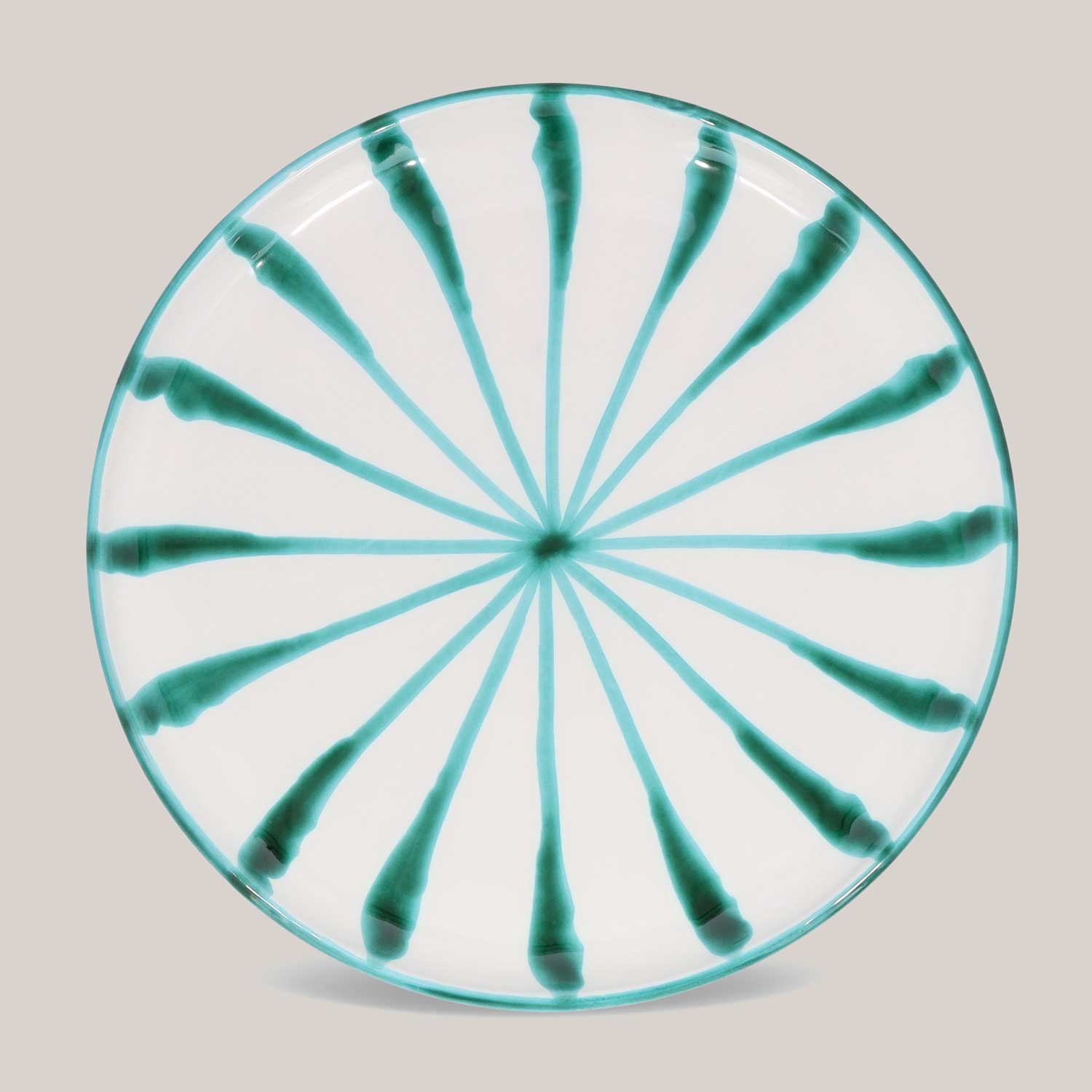 Hand-Painted Dinner Plate | Granada Green ACCESSORIE Pomelo Casa - Atelier Saucier