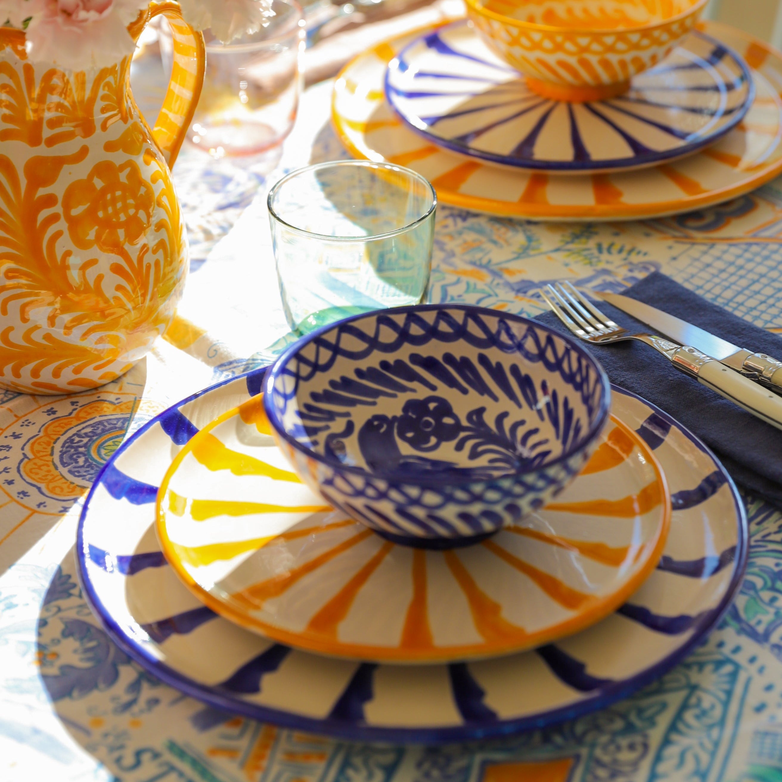 Small Hand-Painted Bowl | Traditional Blue Bowls Pomelo Casa - Atelier Saucier