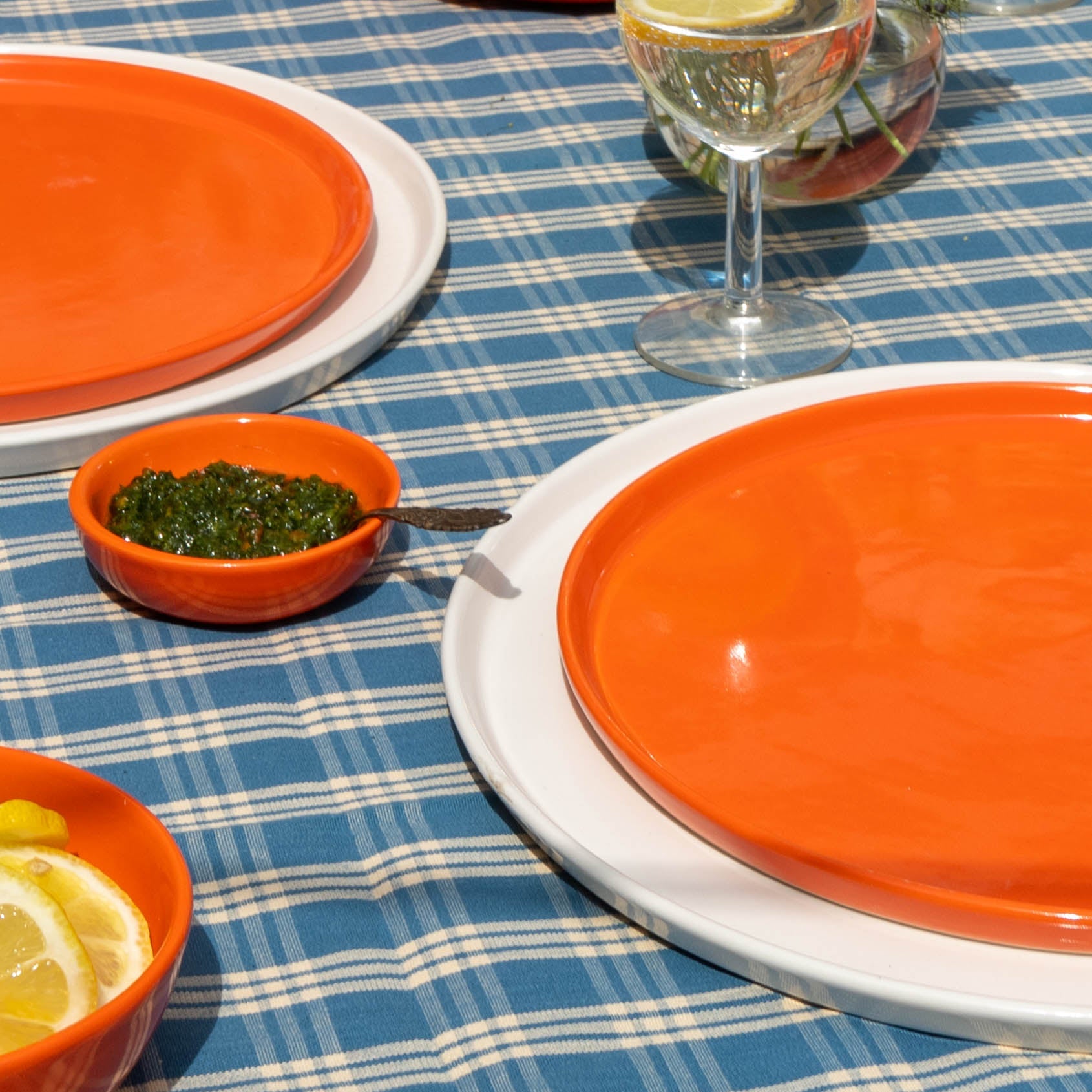 8" Snack Plate Set | Persimmon ACCESSORIE Felt+Fat - Atelier Saucier