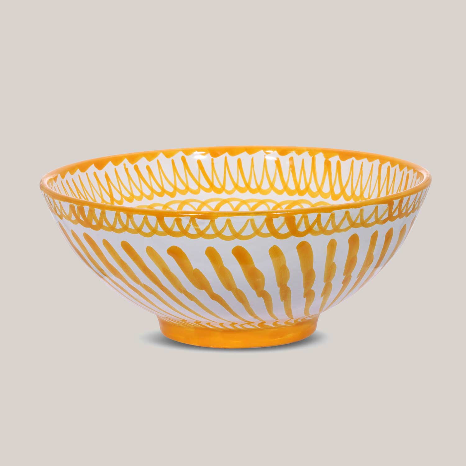 Large Hand-Painted Bowl | Yellow ACCESSORIE Pomelo Casa - Atelier Saucier