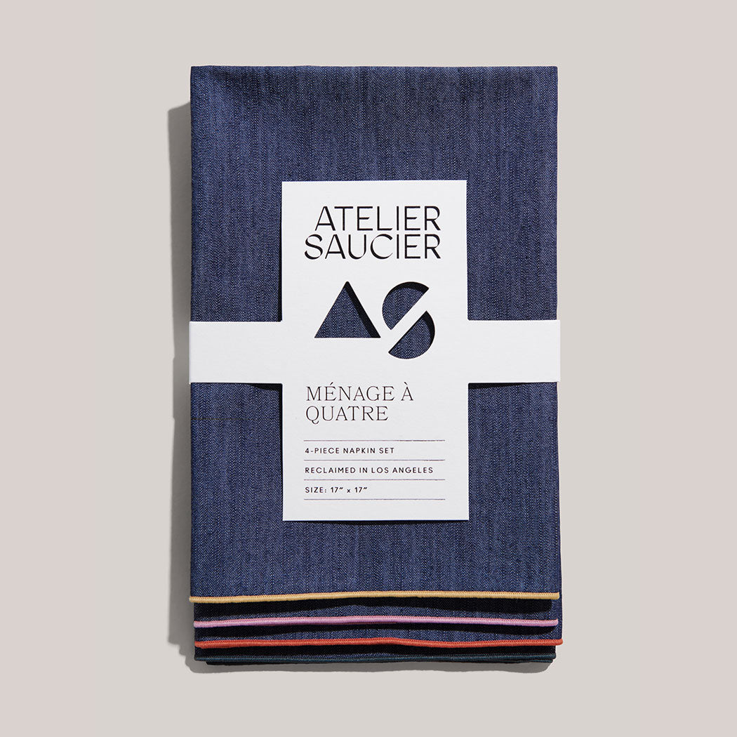 Napkin Monogramming | Set of 12 NAPKINS ATELIER SAUCIER - Atelier Saucier