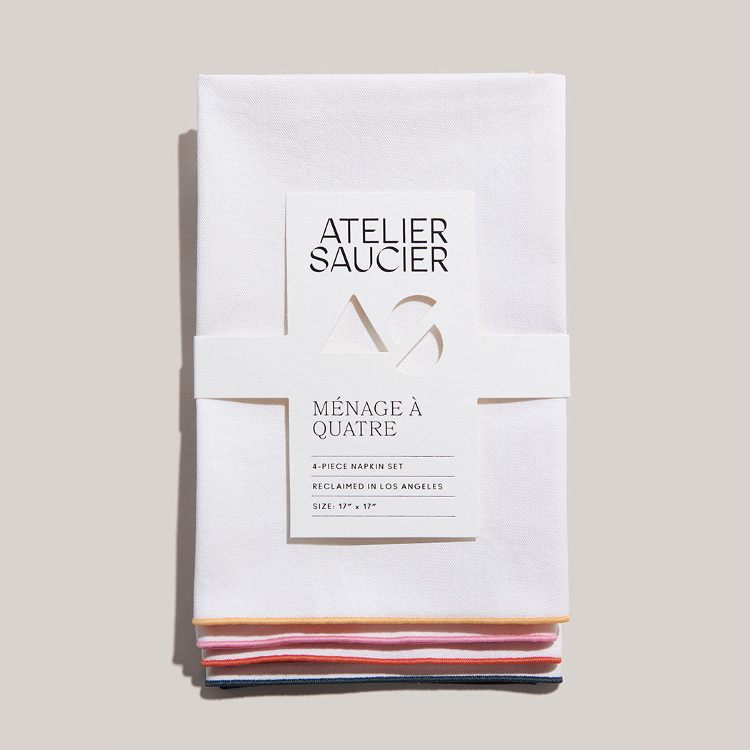 Rainbow Twill Napkins | Set of 4 NAPKINS ATELIER SAUCIER - Atelier Saucier