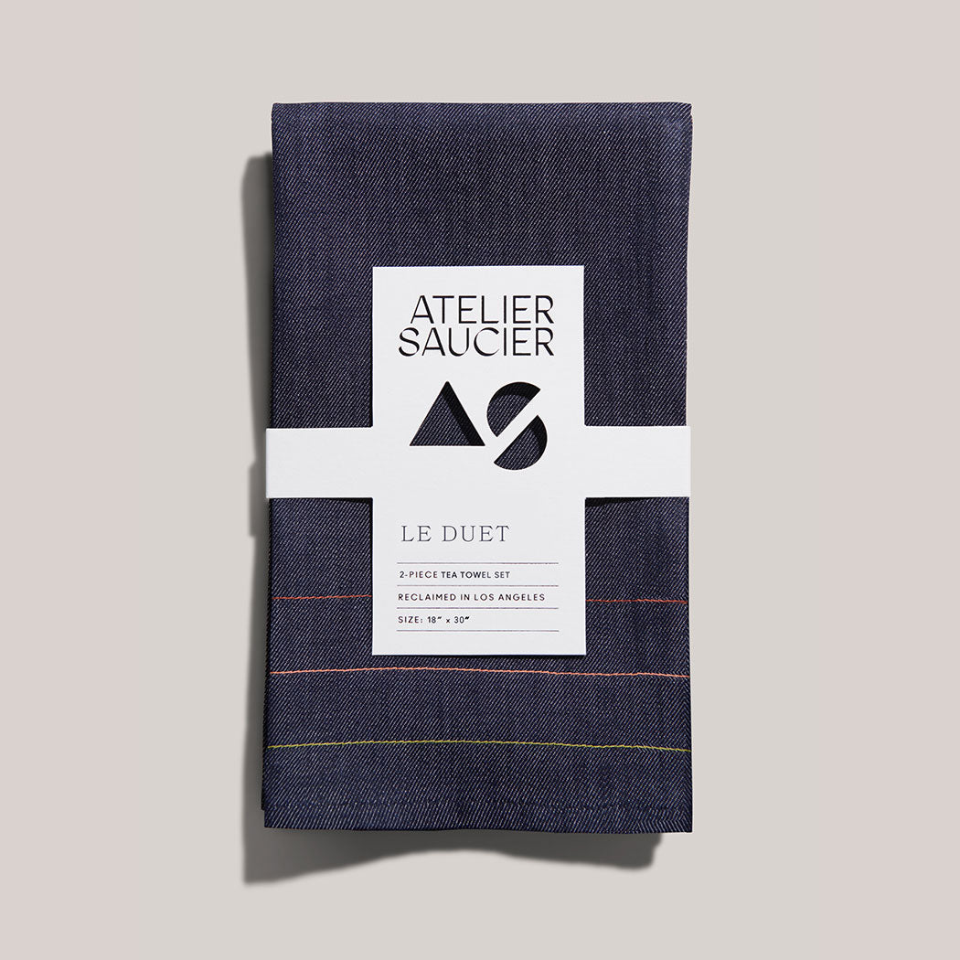 Denim Jewel Tea Towels | Set of 2