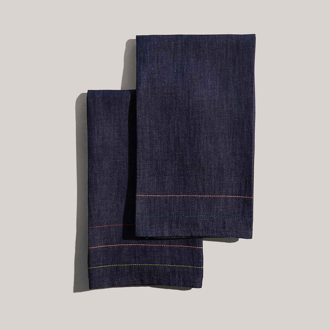 Denim Jewel Tea Towels | Set of 2