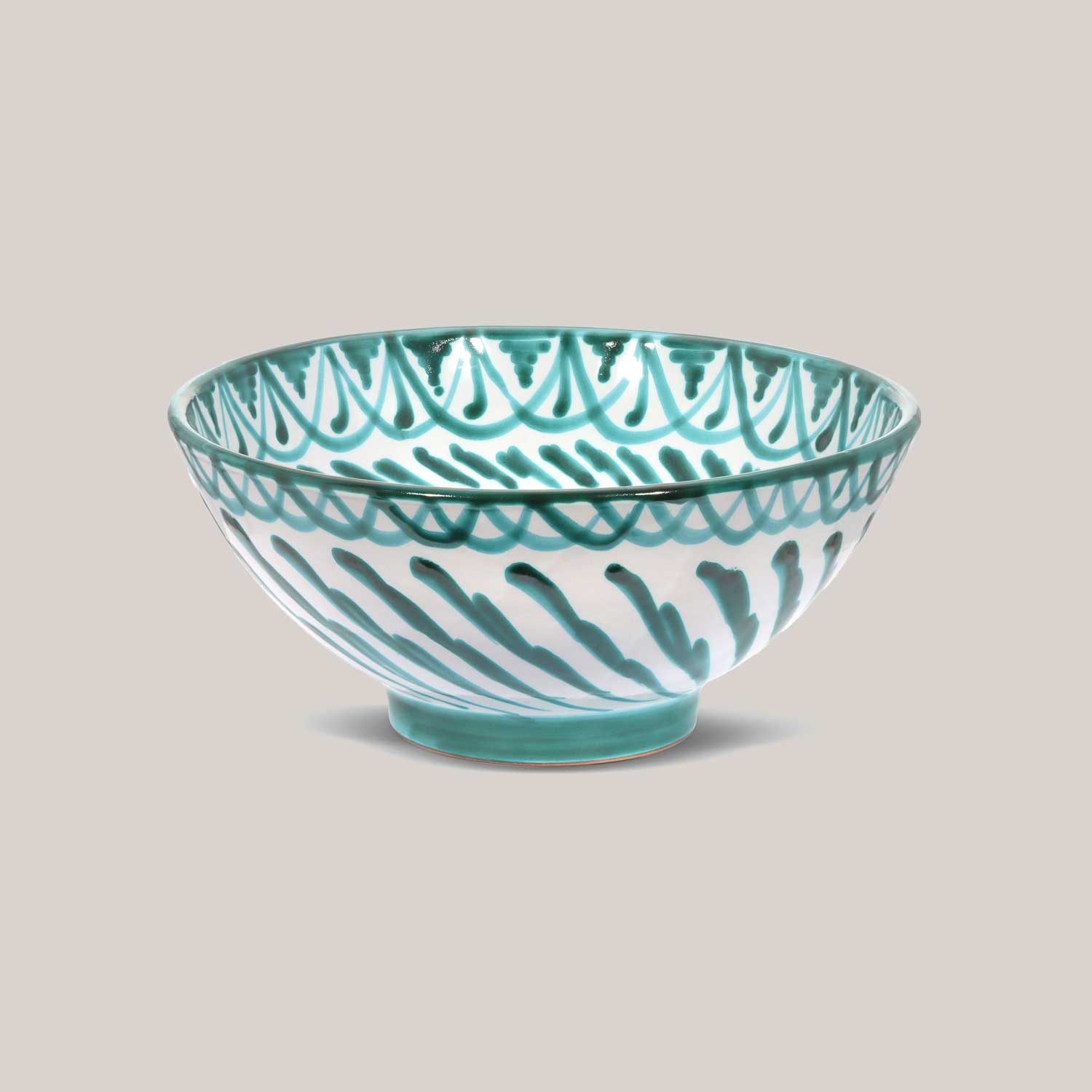 Medium Hand-Painted Bowl | Granada Green Bowls Pomelo Casa - Atelier Saucier