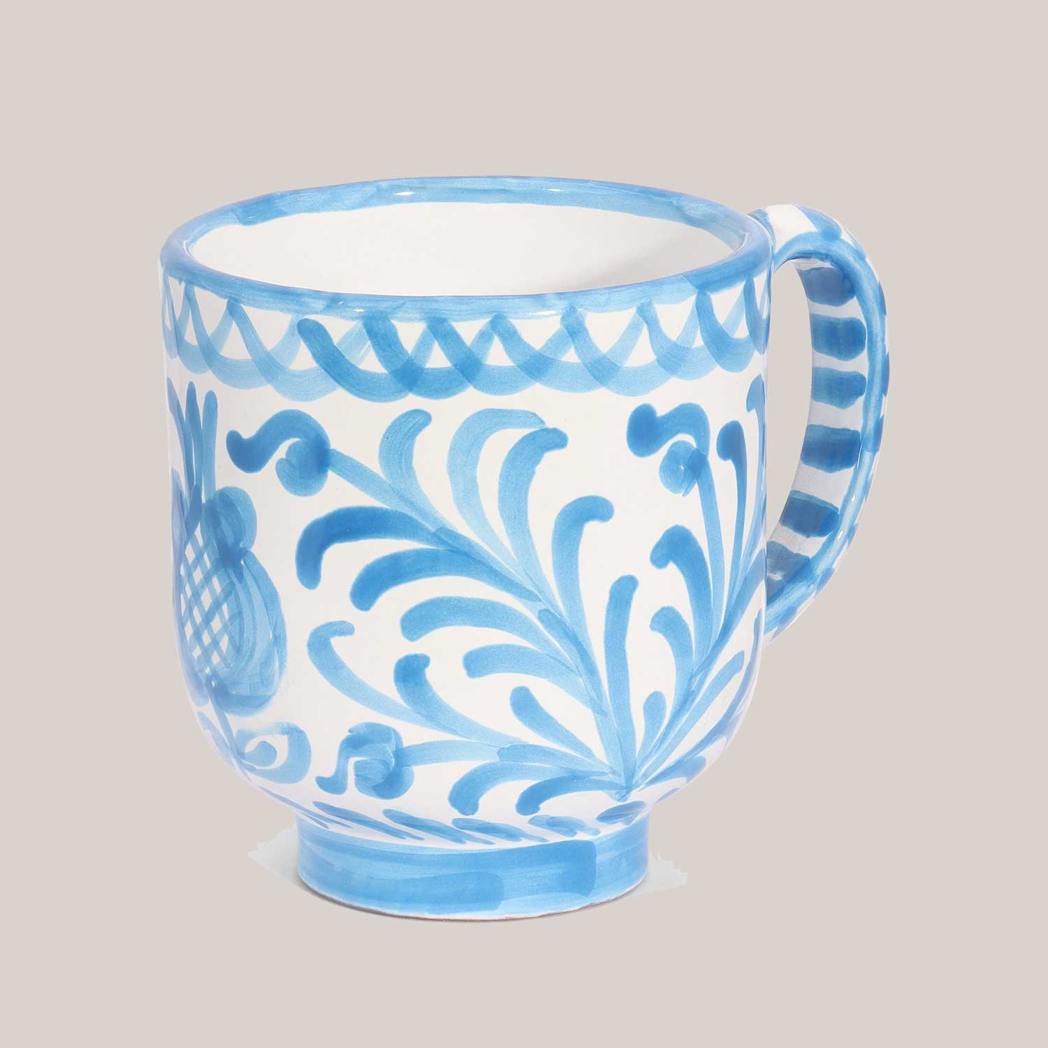 Hand-Painted Mug | Sky Blue Drinkware Pomelo Casa - Atelier Saucier