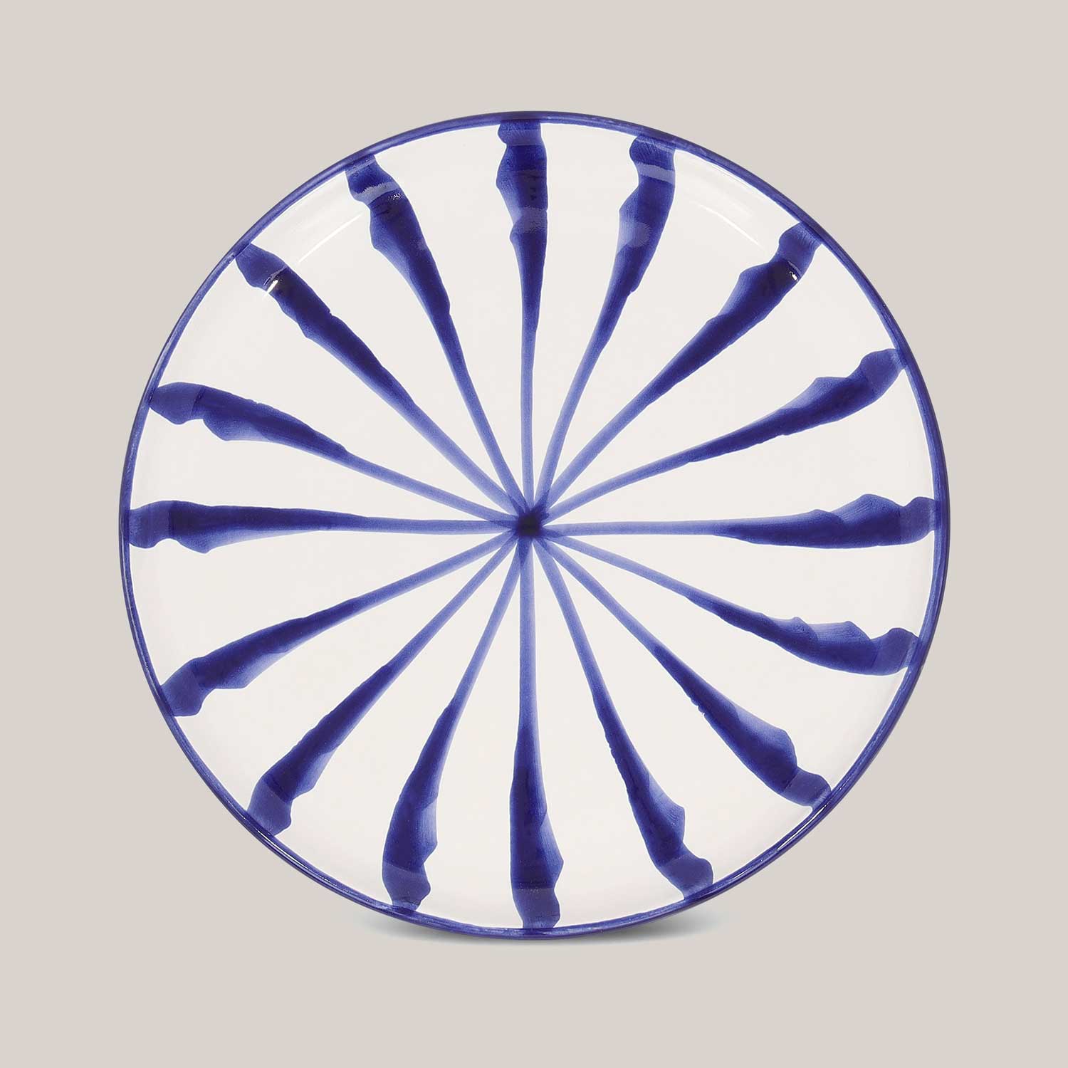 Hand-Painted Salad Plate | Traditional Blue Plates Pomelo Casa - Atelier Saucier