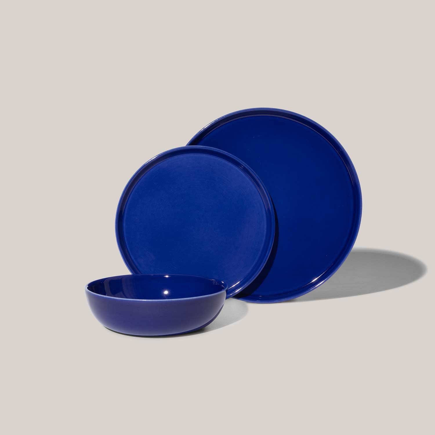 3-Piece Plateware Set | Azul Plates Felt+Fat - Atelier Saucier