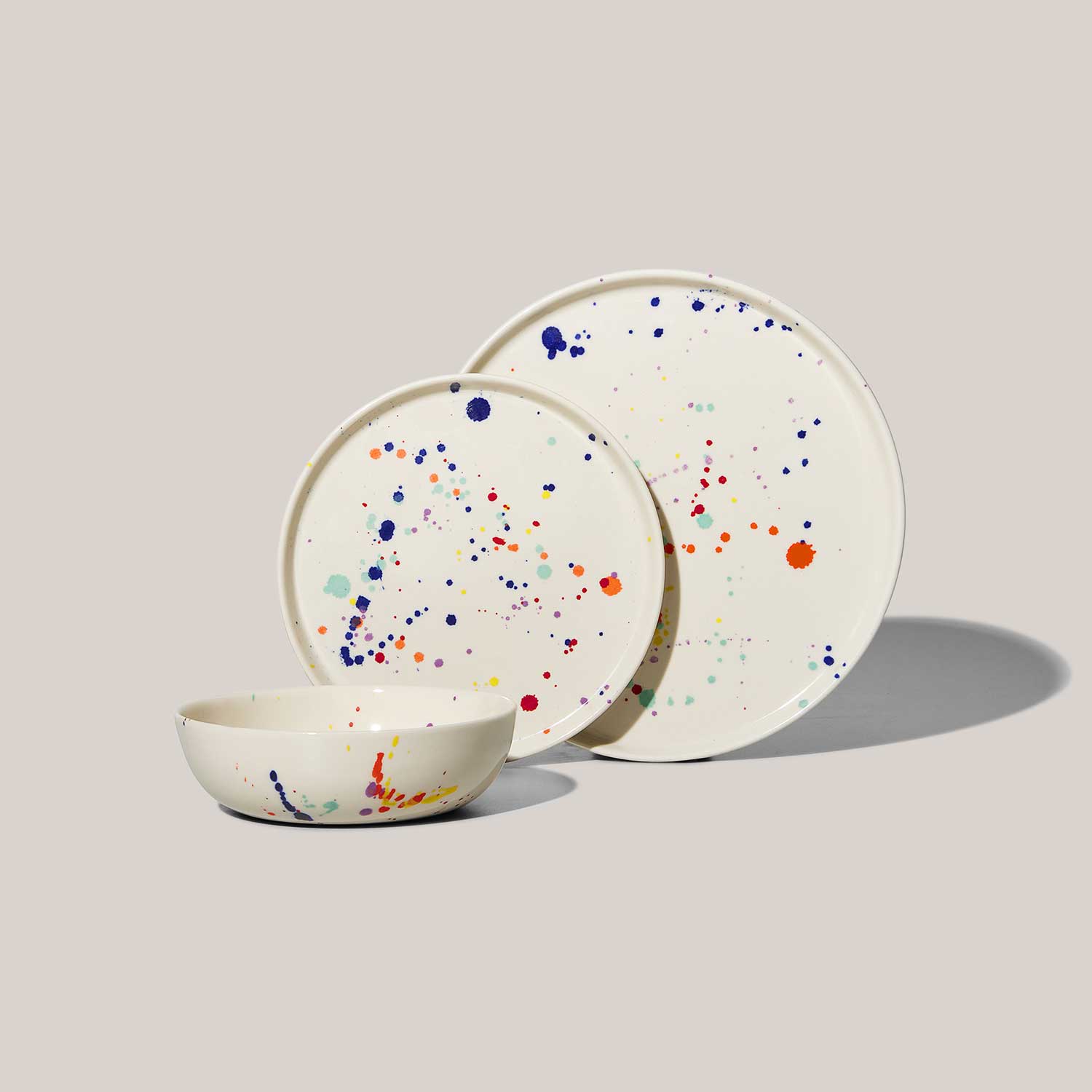 3-Piece Plateware Set | Confetti Plates Felt+Fat - Atelier Saucier