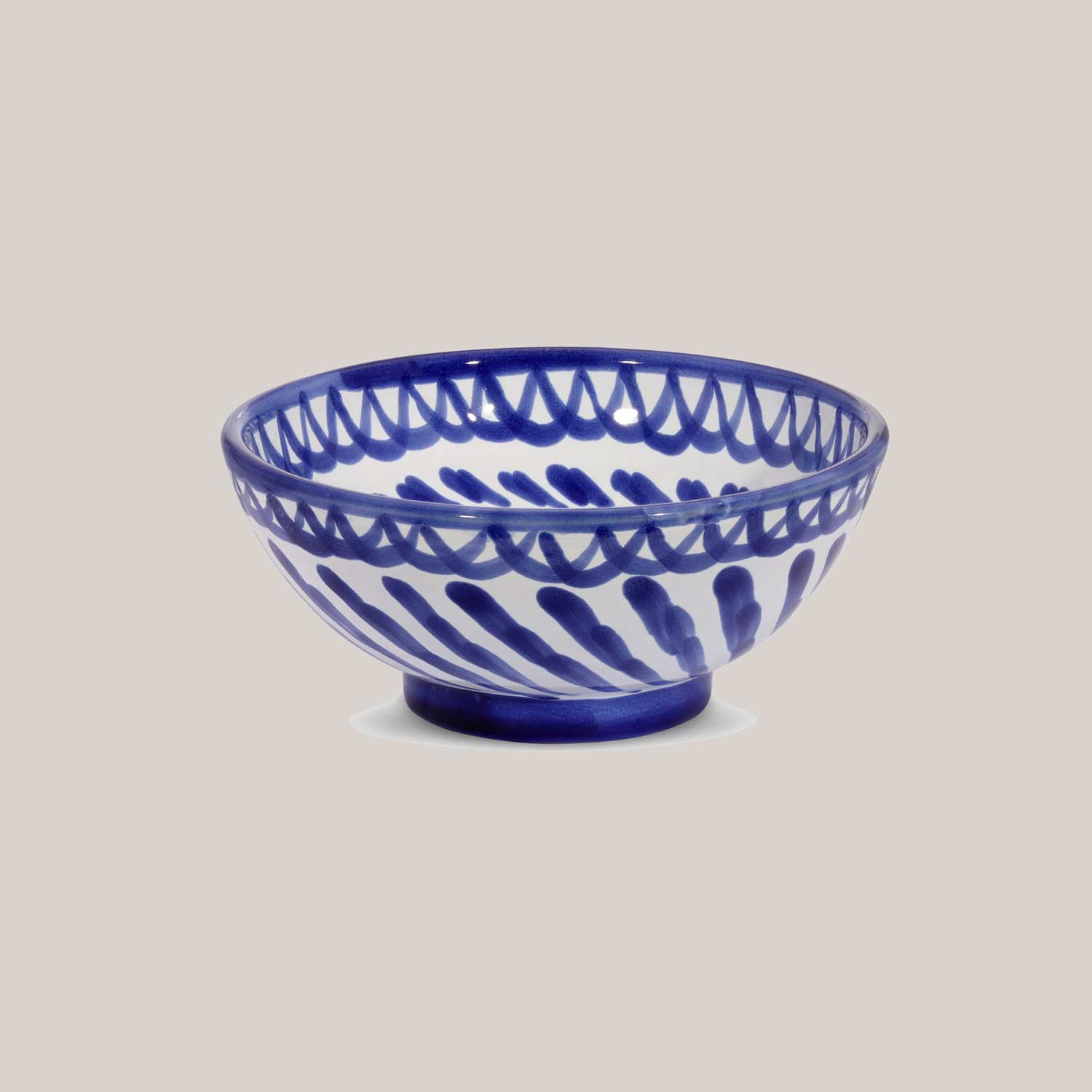 Small Hand-Painted Bowl | Traditional Blue ACCESSORIE Pomelo Casa - Atelier Saucier