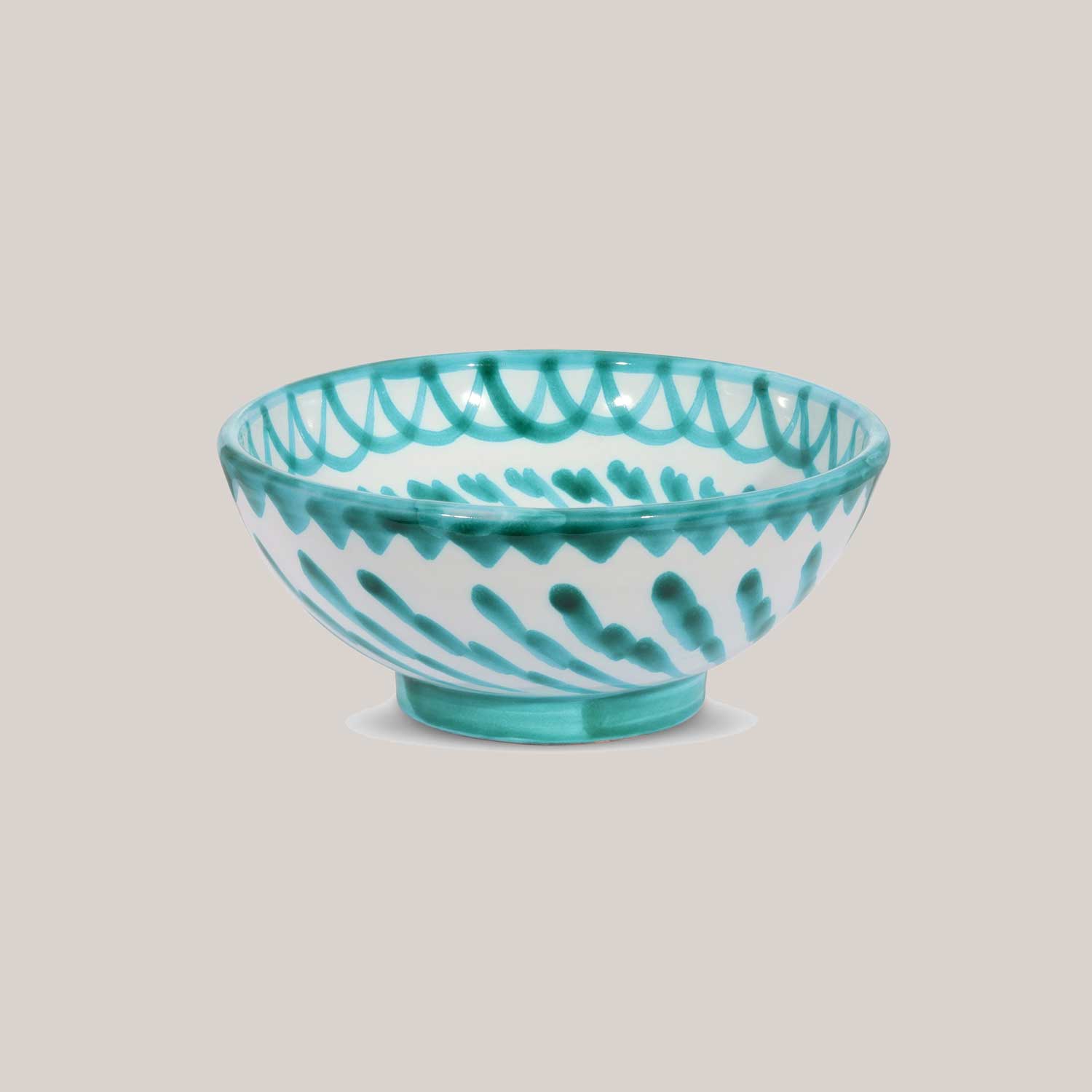 Small Hand-Painted Bowl | Granada Green Bowls Pomelo Casa - Atelier Saucier