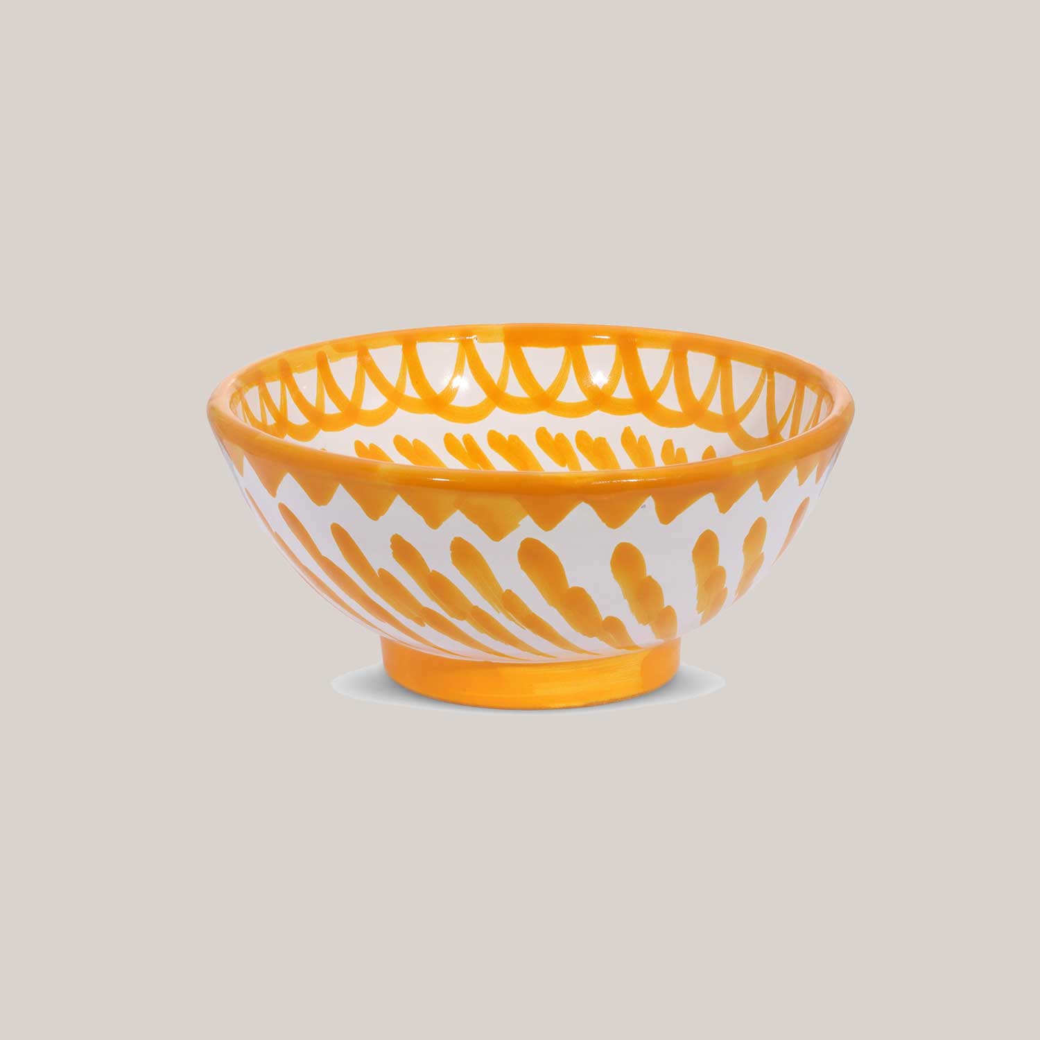 Small Hand-Painted Bowl | Yellow Bowls Pomelo Casa - Atelier Saucier