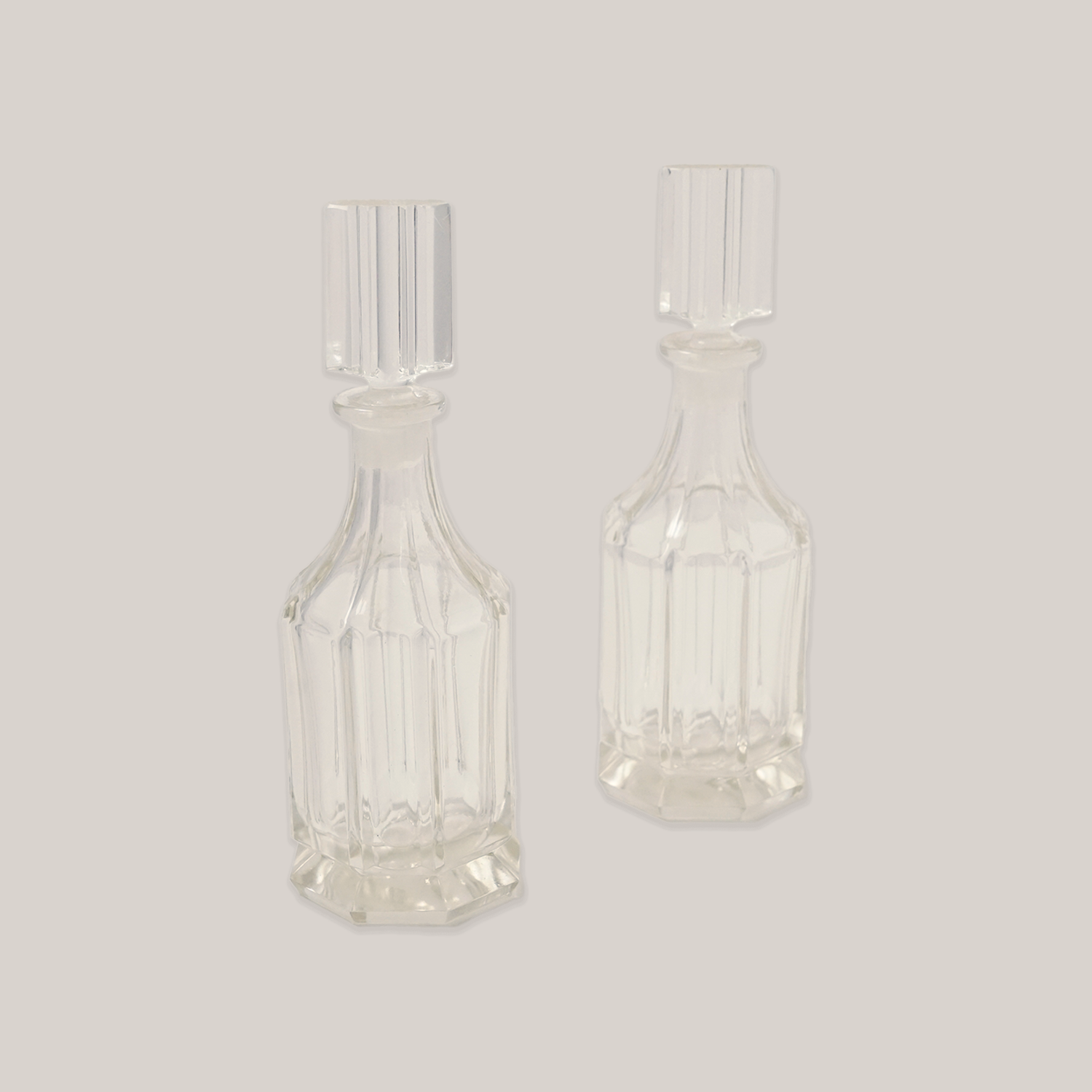 Art Deco Crystal Oil & Vinegar Cruet Set Prepware ATELIER SAUCIER - Atelier Saucier