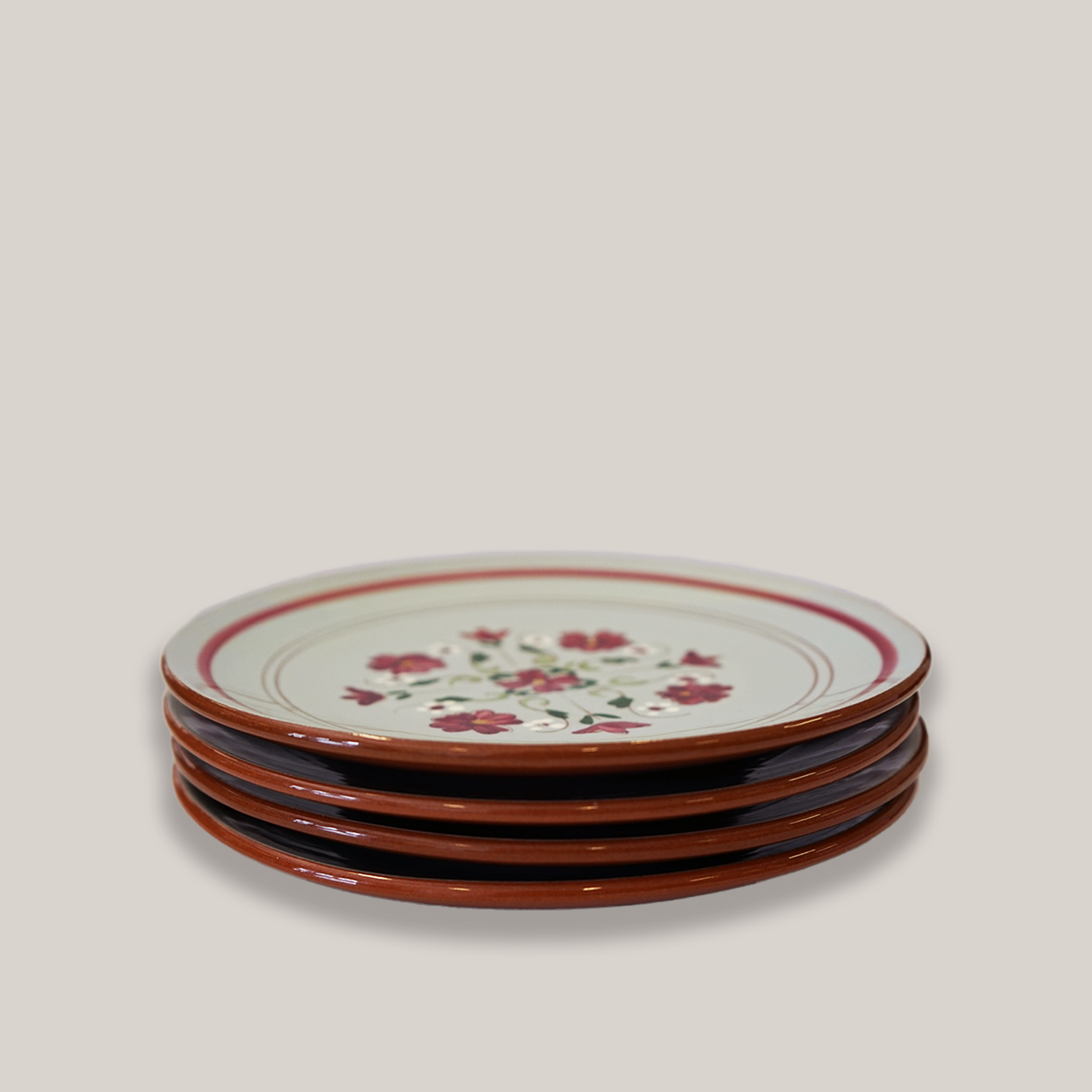 Hand-Painted Floral Salad Plates | Set of 4 ATELIER SAUCIER - Atelier Saucier