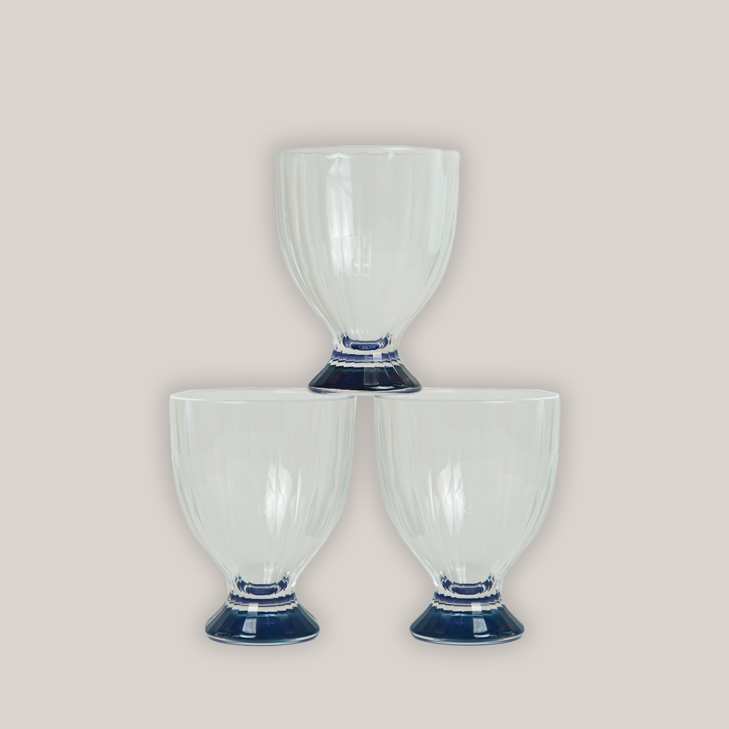 Blue Wine Goblets | Set of 3 Glassware ATELIER SAUCIER - Atelier Saucier